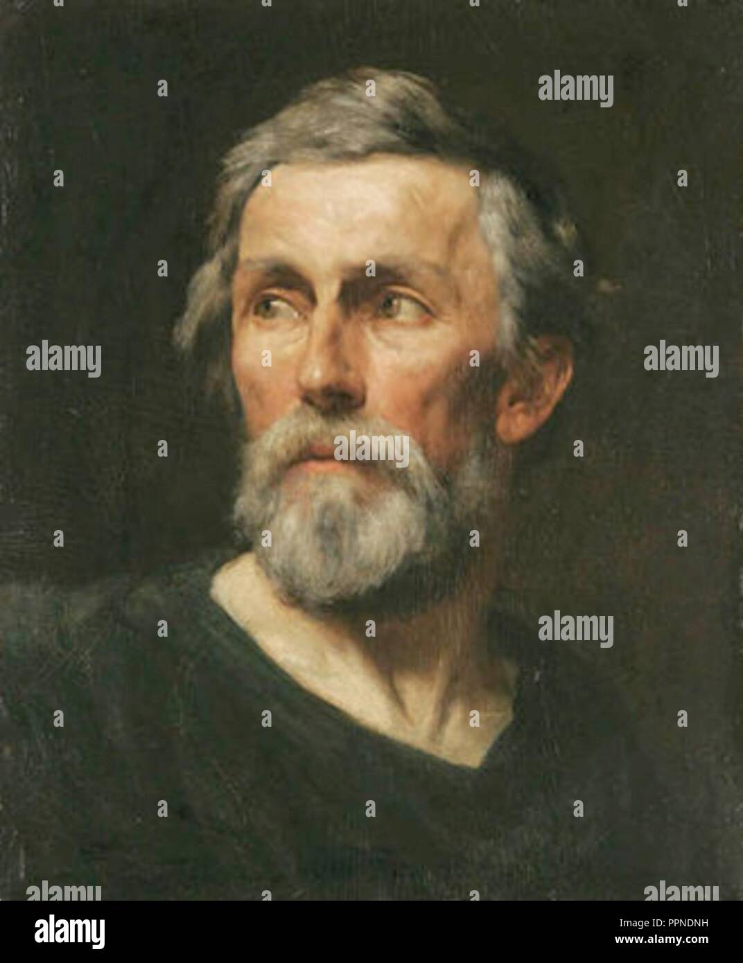 Bonifaz Locher - Kopf eines Heiligen. Banque D'Images