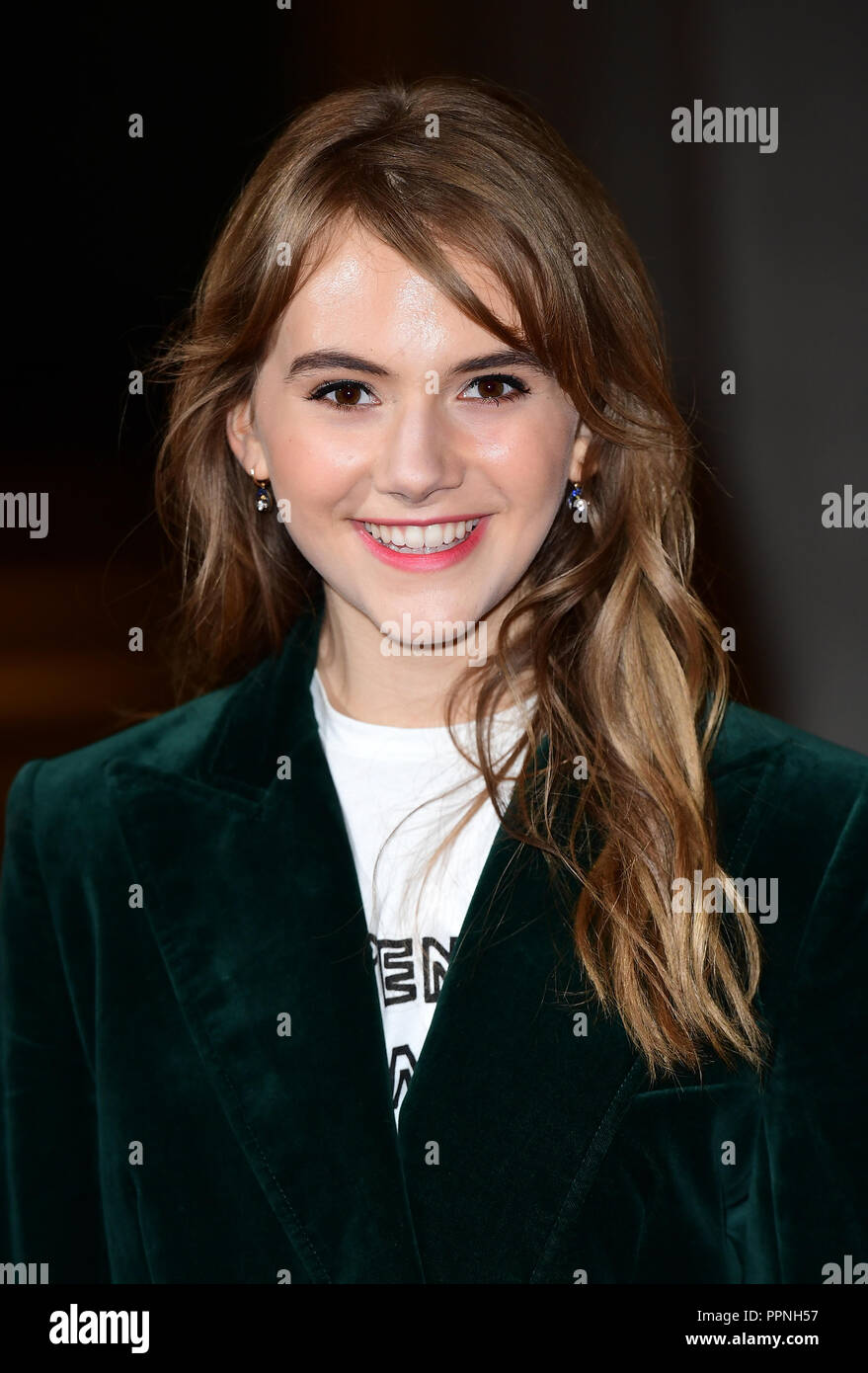 Emilia Jones arrivant à la première de deux de joie à l'Everyman cinema à Kings Cross, Londres. Banque D'Images