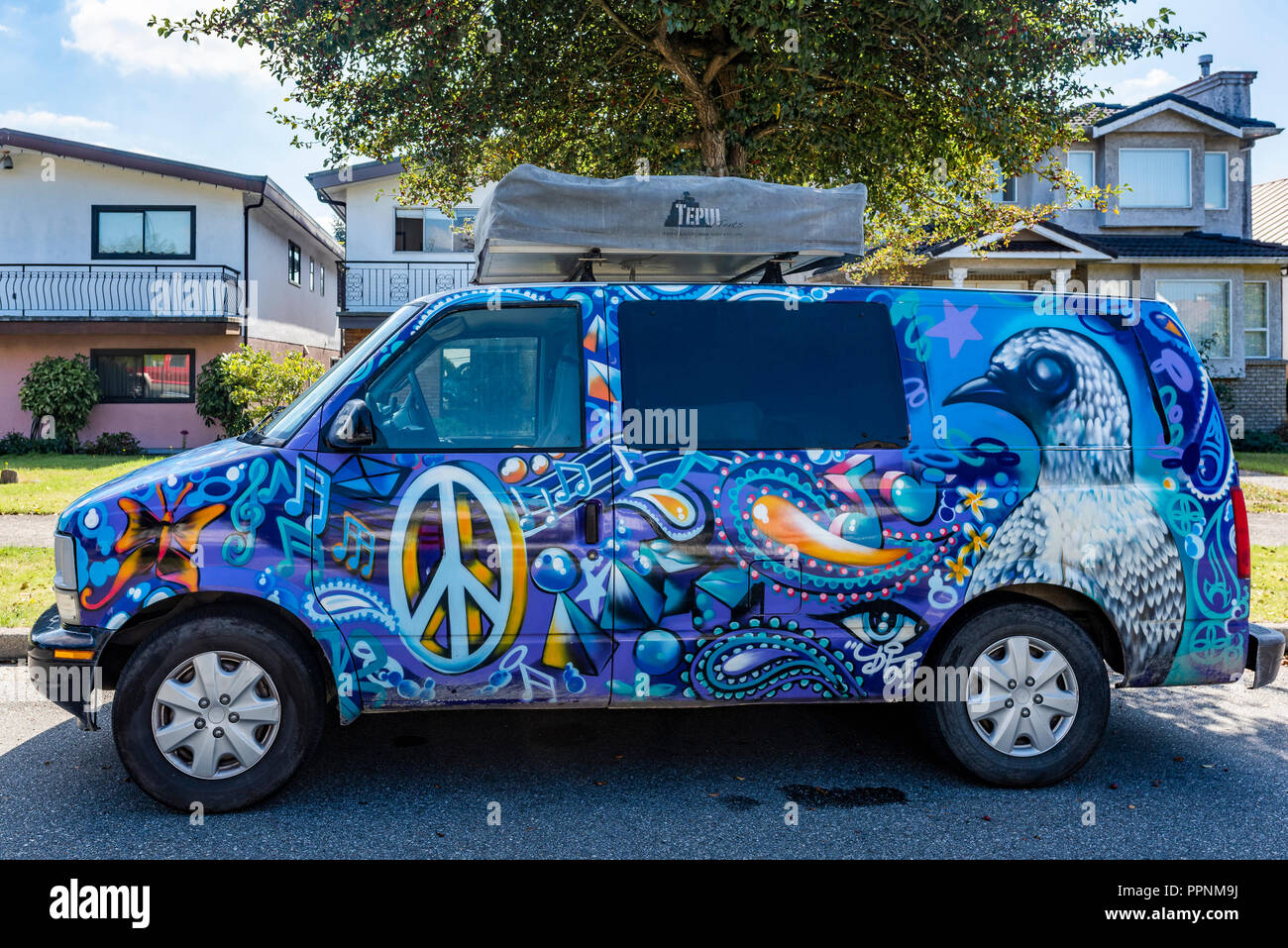 Van Hippie Banque D'Images