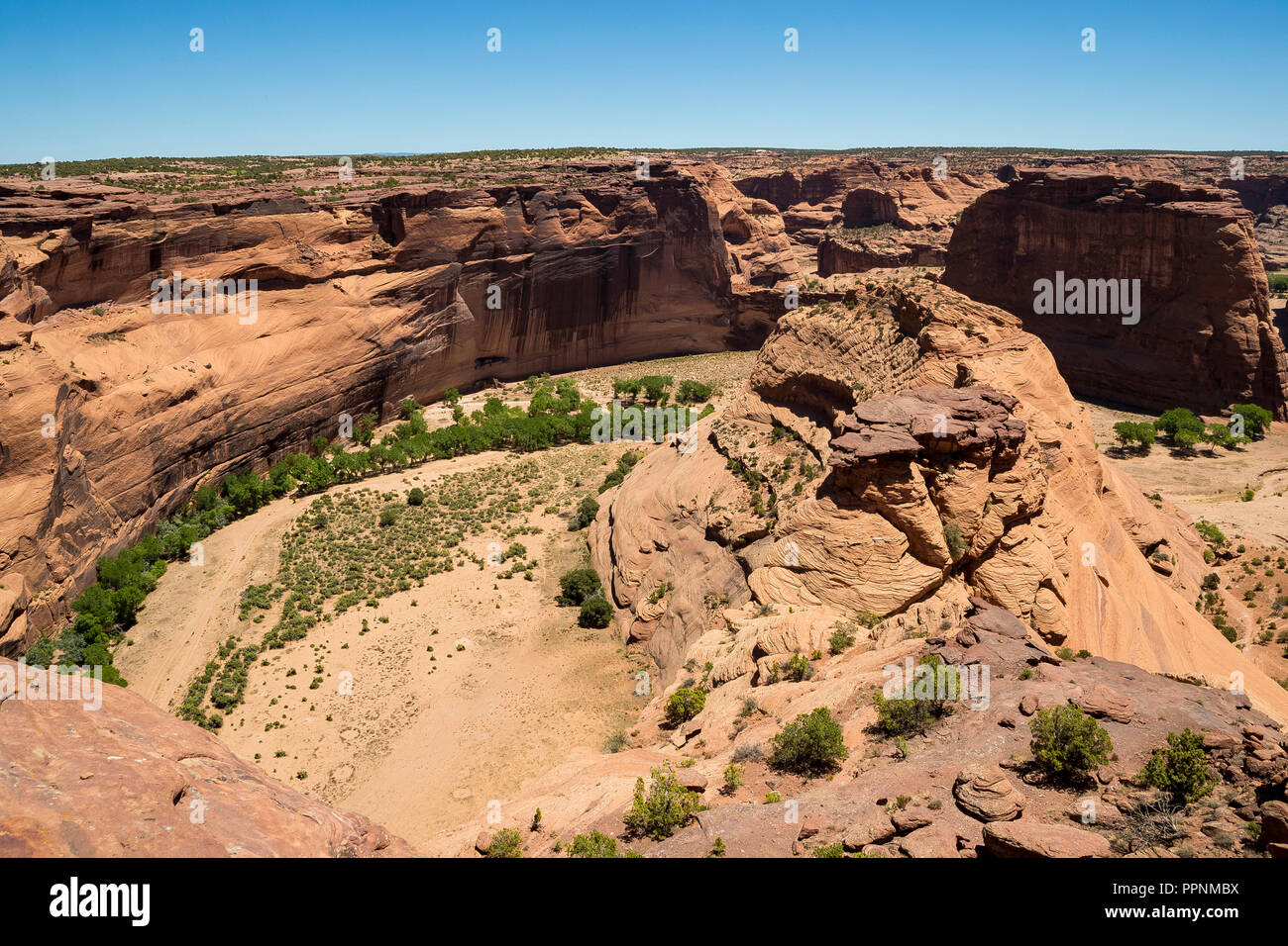 Navajo tribal terres en Canyon de Chelly, Arizona Banque D'Images