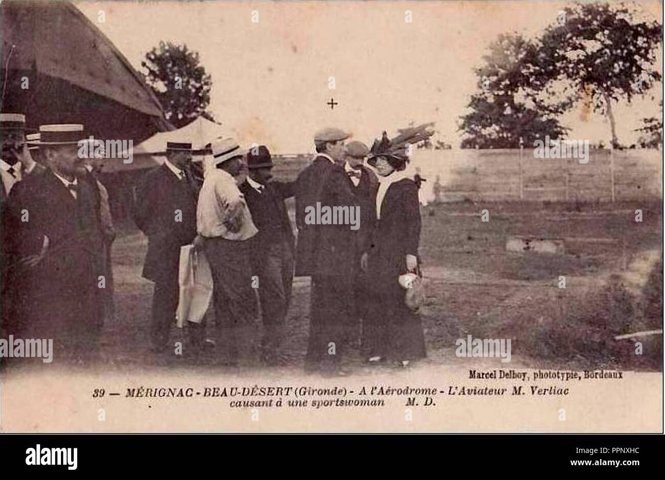 Beau Bordeaux-desert-Mérignac semaine d'aviation sept 1910 Verliac. Banque D'Images