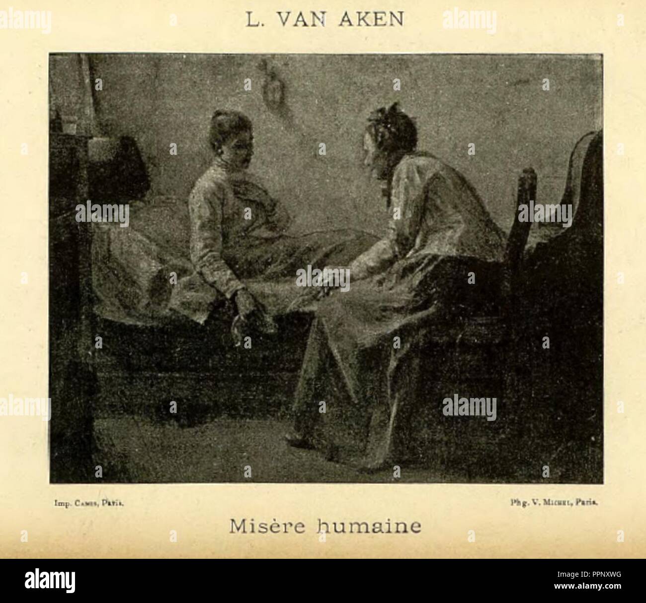 Bordeaux exposition Art Moderne 1895 - L Van Aken. Banque D'Images