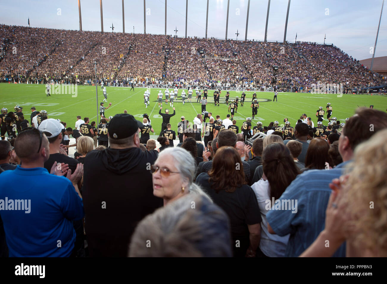 American College Football Game, Purdue Boilermakers v Northwestern Wildcats, West Lafayette, Indiana, USA, Amérique du Nord Banque D'Images