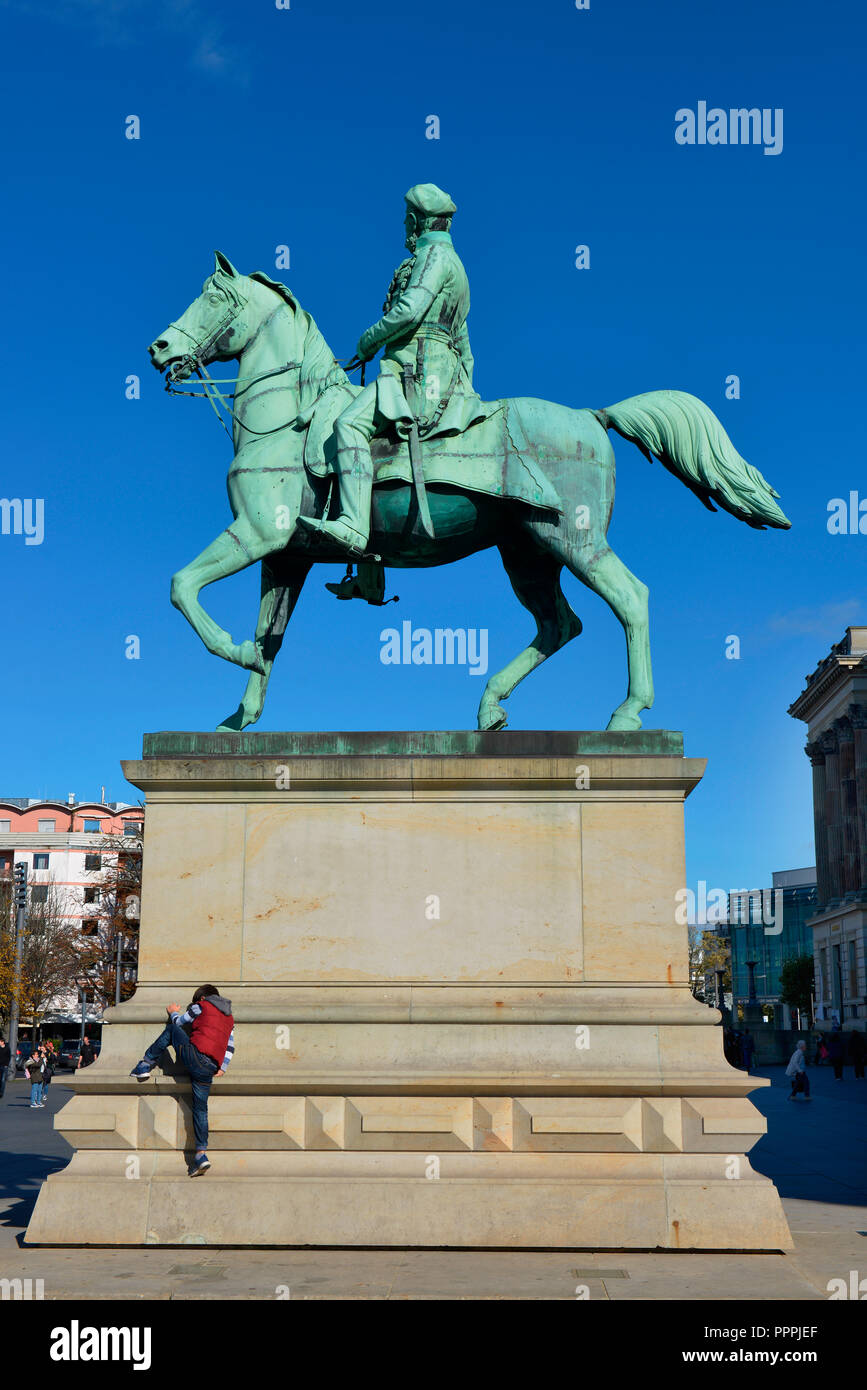 Reiterstandbild Herzog Friedrich Wilhelm, Schlossplatz, Braunschweig, Allemagne, Deutschland Banque D'Images