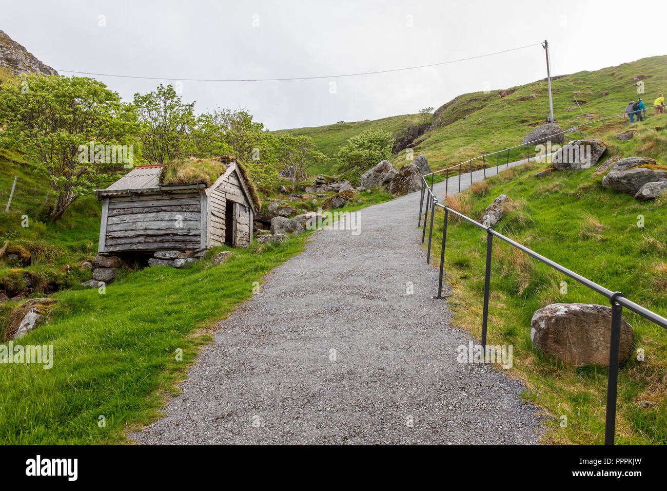 Un chemin de randonnée, Runde, More og Romsdal (Norvège) Banque D'Images