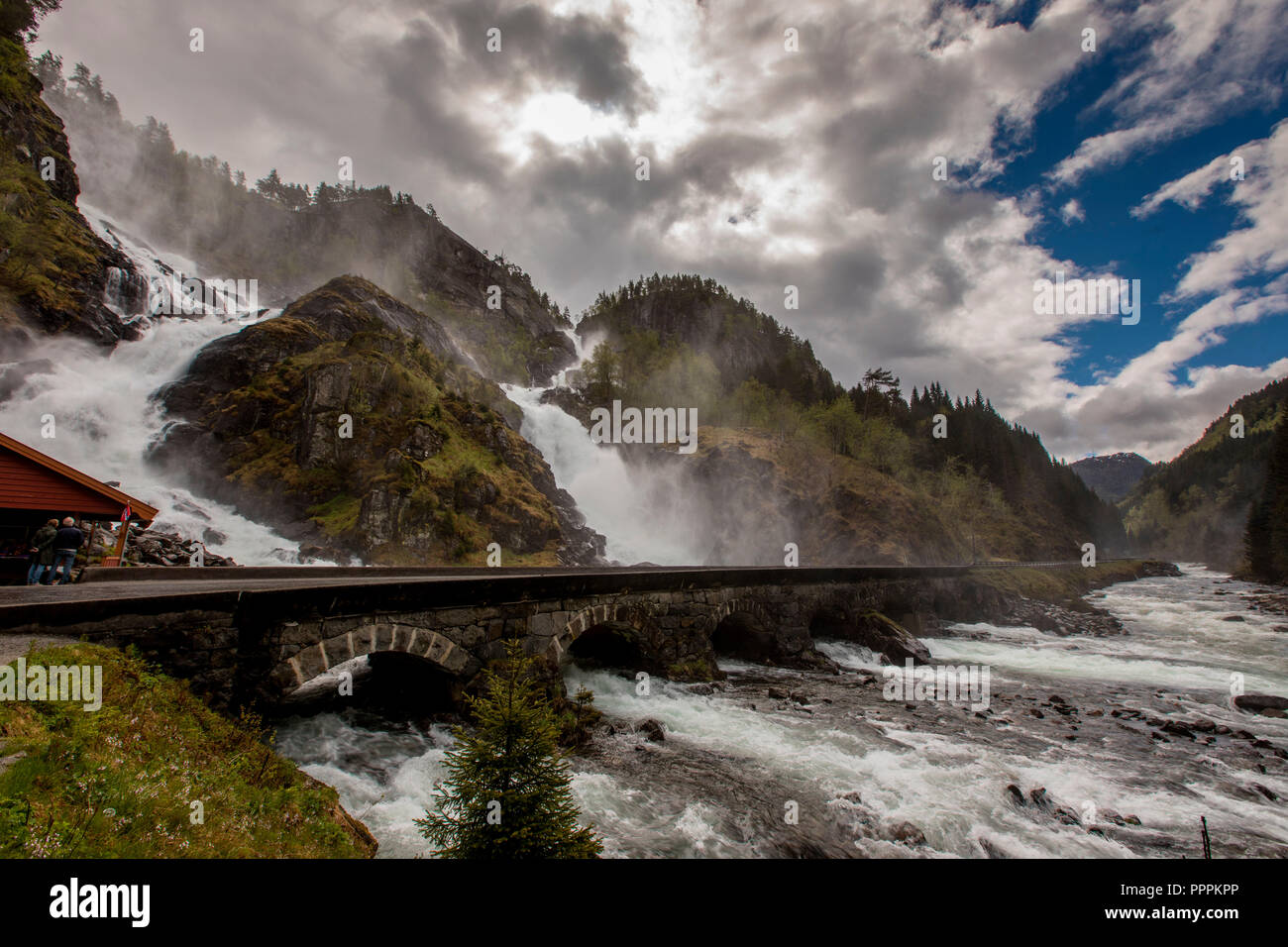 Latefoss, Hordaland, Norvège Banque D'Images