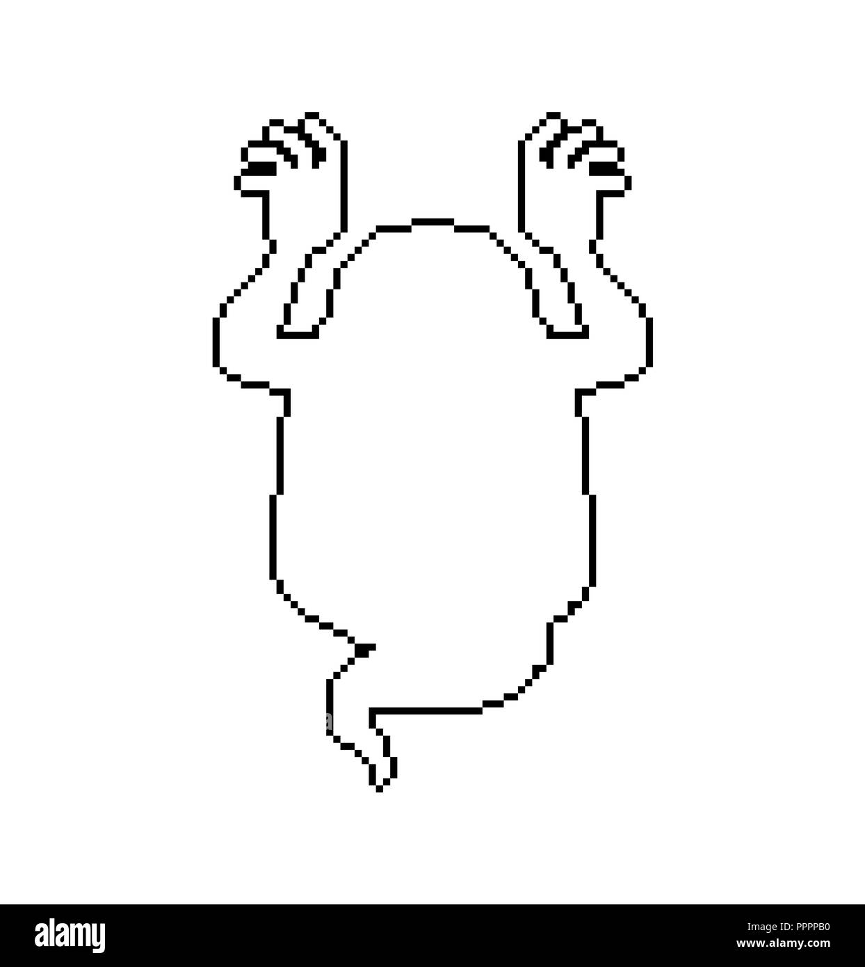Ghost pixel art pour l'Halloween. Fantôme 8 bits. Vector illustration Illustration de Vecteur