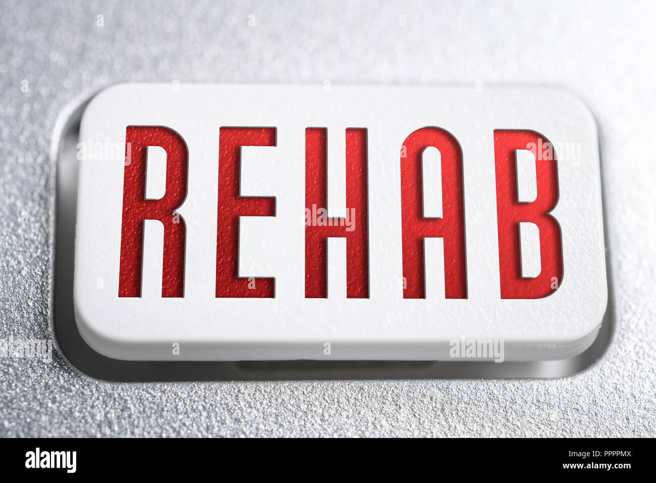 La macro de Rehab s'abonner sur un bouton du clavier Banque D'Images