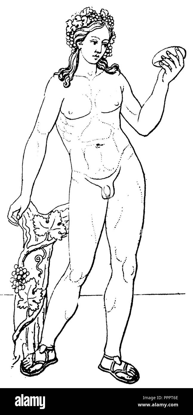 Bacchus, dieu du vin et de la végétation, Banque D'Images