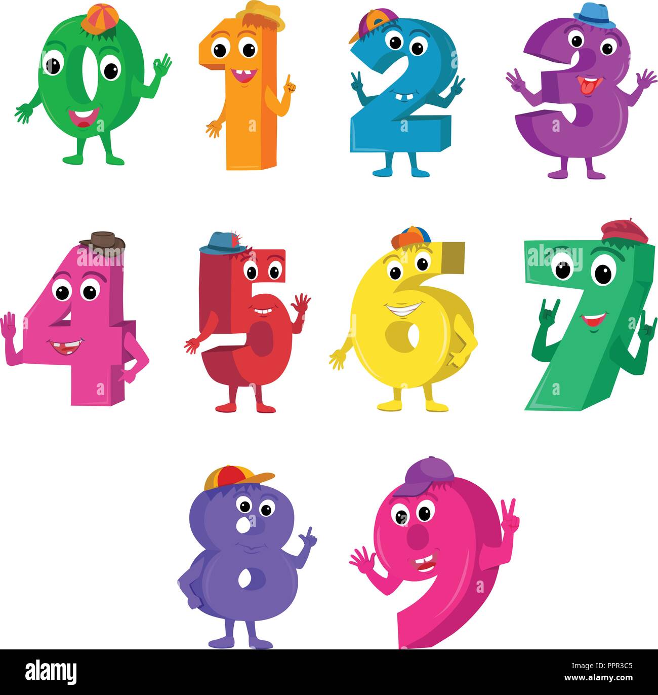 Nombre de caractères Illustration de Vecteur