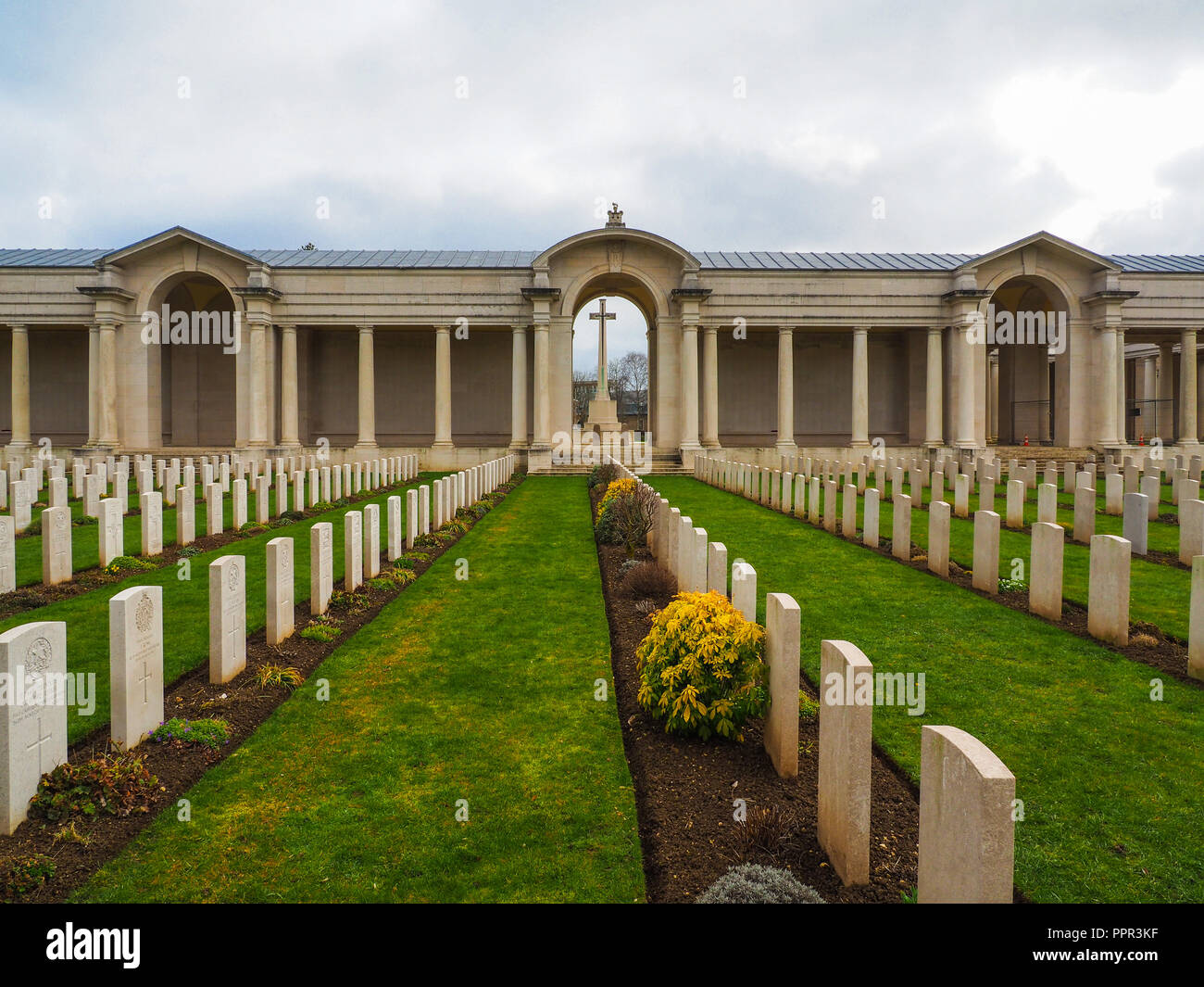 Arras Première Guerre mondiale Mémorial en France situé dans le faubourg d'Amiens British Cemetery Banque D'Images