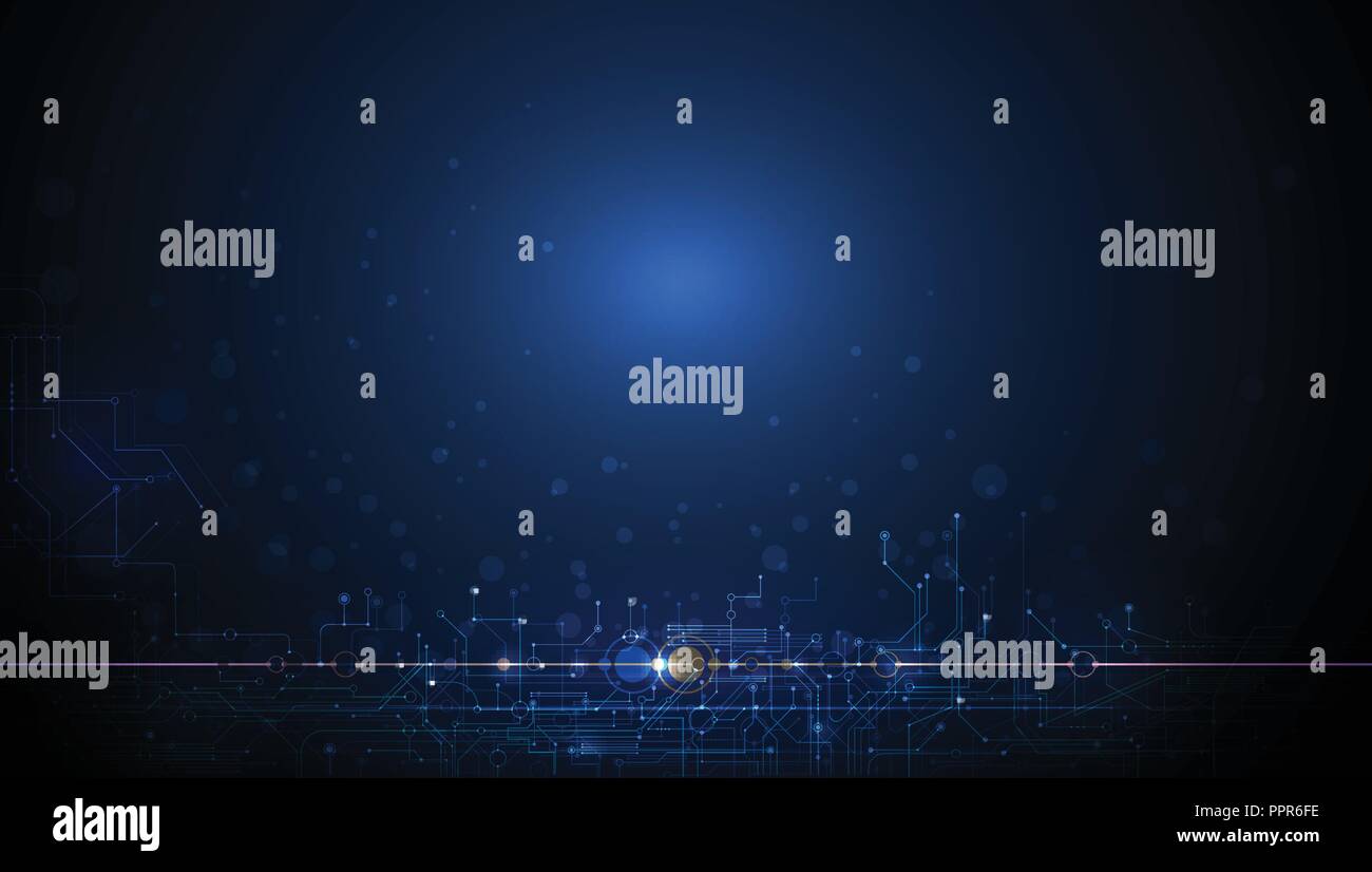 Illustration résumé fond, platine ou carte mère. Résumé vecteur conception pour la technologie, la communication, futuriste. Hi Tech digital conc Illustration de Vecteur