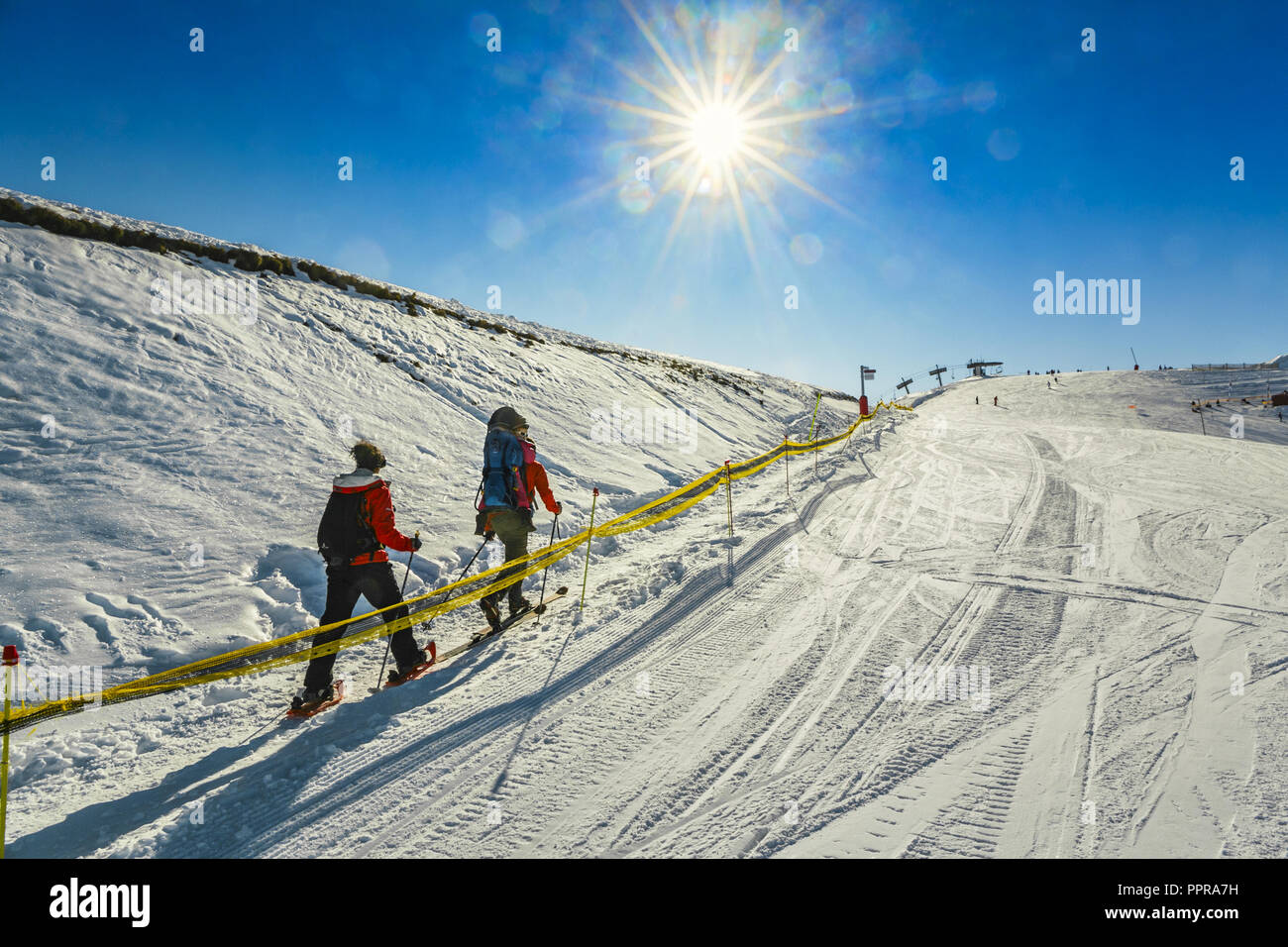 Luchon - Superbagneres ski resort. Bagneres de Luchon. Pas-de-Calais. Midi Pyrénées. La France. Banque D'Images