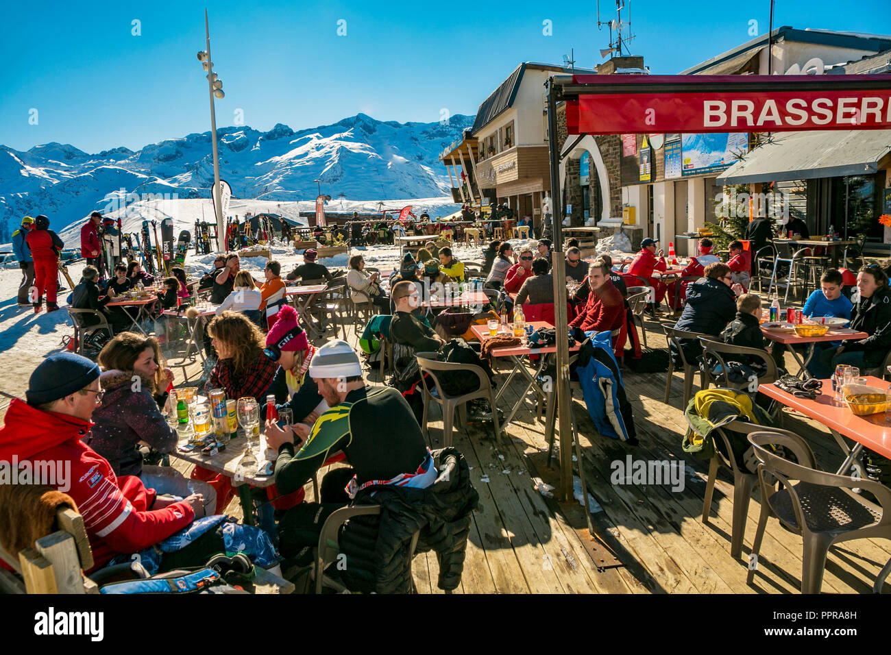 Luchon - Superbagneres ski resort. Bagneres de Luchon. Pas-de-Calais. Midi Pyrénées. La France. Banque D'Images