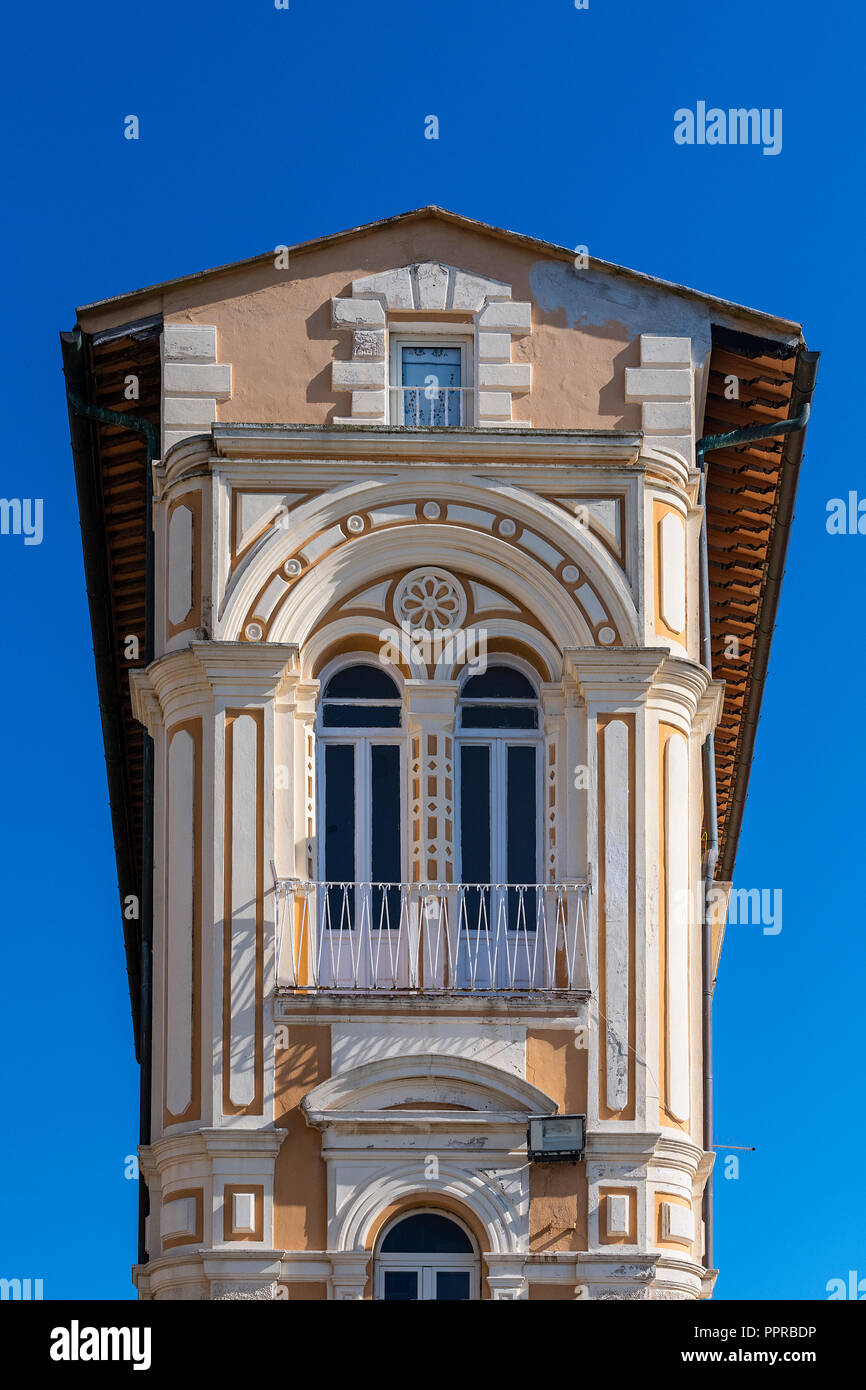 L'architecture unique à Portoferraio, l'île d'Elbe, Toscane, Italie, Europe. Banque D'Images