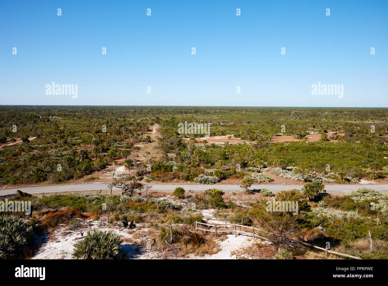 Vue depuis le sud-ouest de la montagne Hobe Jonathan Dickinson State Park, Floride Banque D'Images