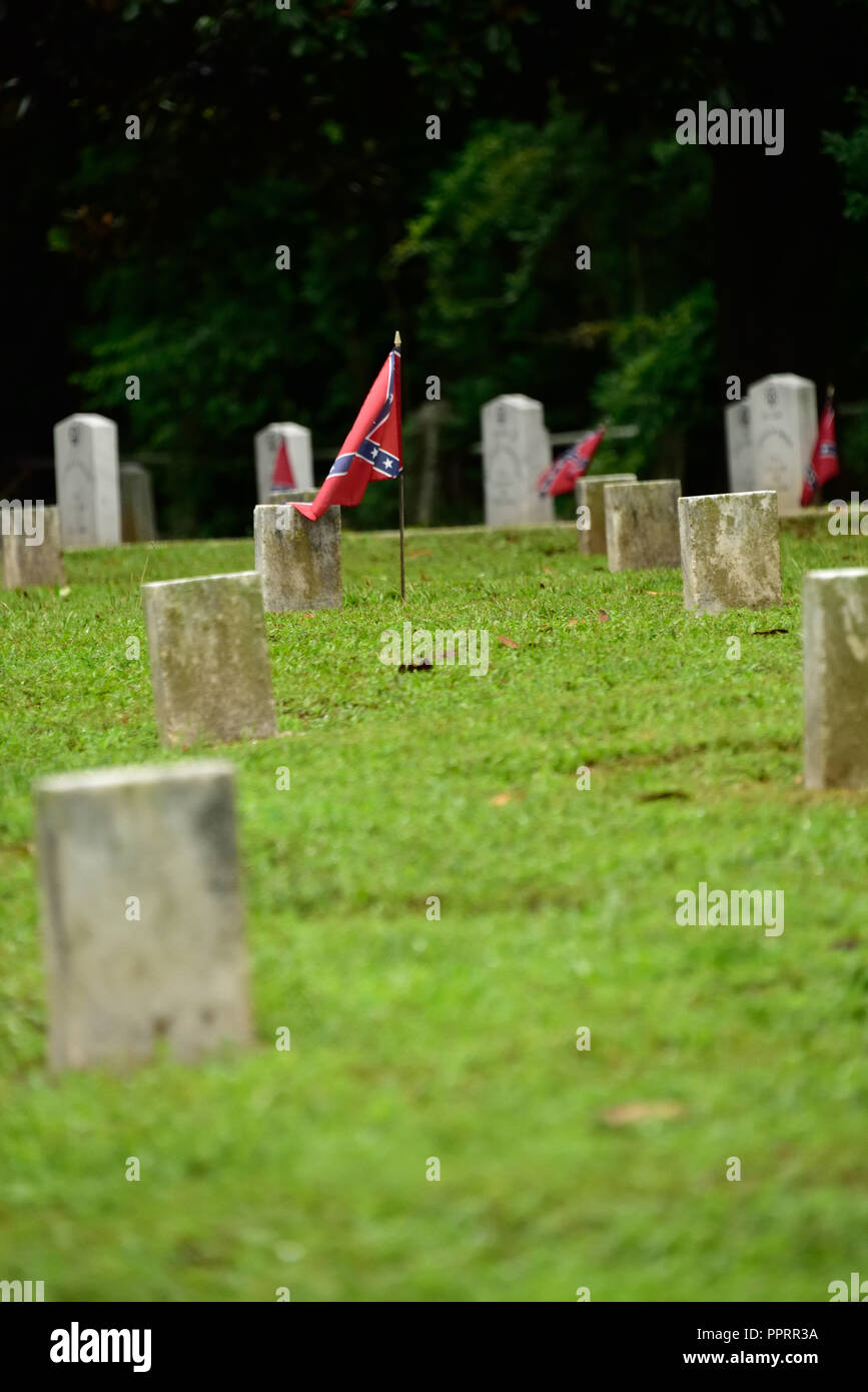 Confederate cemetery bataille guerre civile à Jonesboro, Arkansas. La bataille était de capturer railroad et couper l'approvisionnement à Atlanta depuis le sud. Banque D'Images