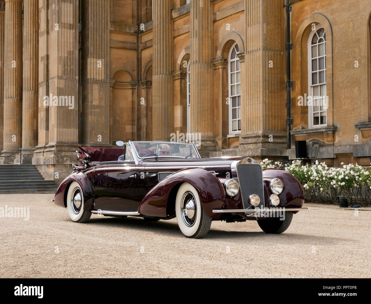 1937 Delage D8-120 au Salon Prive 2018 Blenheim Palace à Woodstock UK Banque D'Images