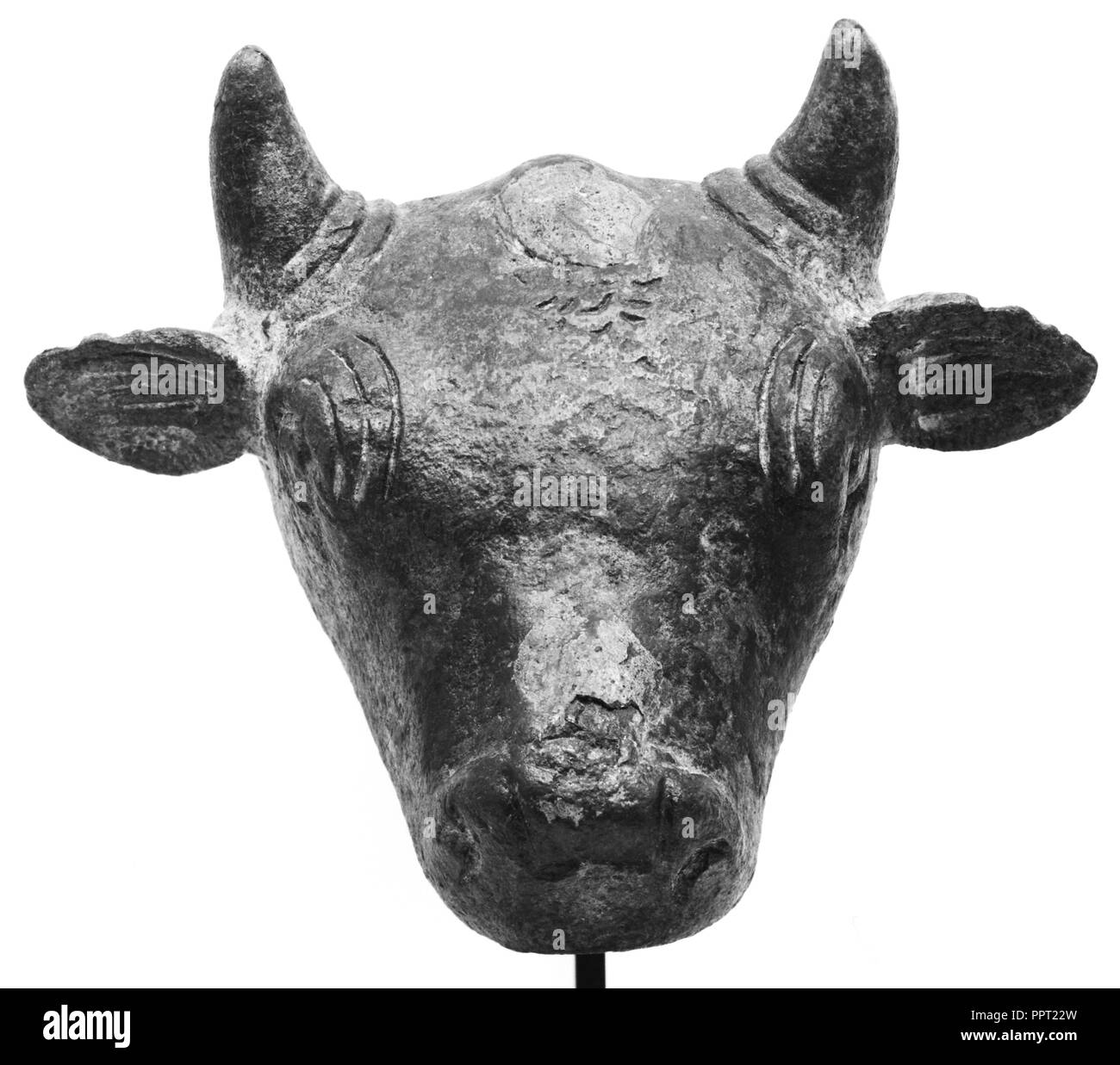 Tête d'un Empire romain ; Bull ; 1er - 2e siècle ; Bronze ; 8,9 × 11,4 × 1,5 cm, 3 × 1,2 4 1,2 × 9,16 en Banque D'Images