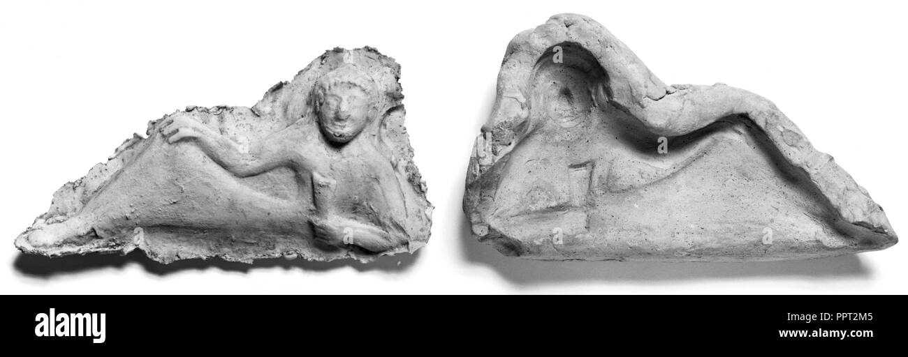 Moule pour la figure d'un homme Symposiast ; Tarente, Taras, Italie du Sud, l'Europe ; la fin de 6ème - 5ème siècle avant J.C. Banque D'Images