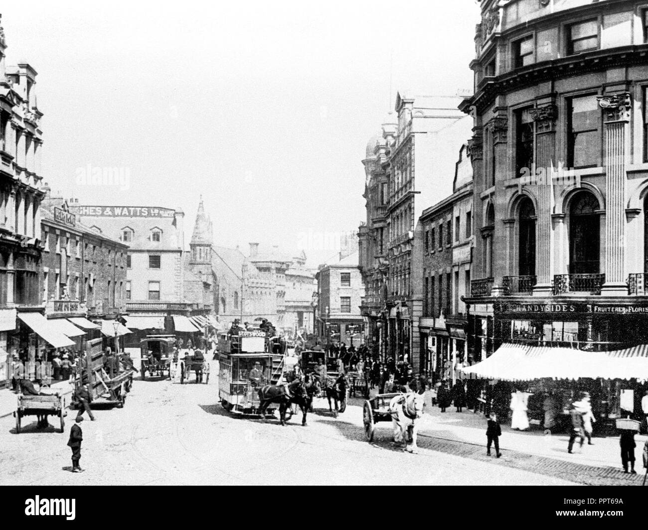 Blackett Street, Newcastle upon Tyne début des années 1900 Banque D'Images