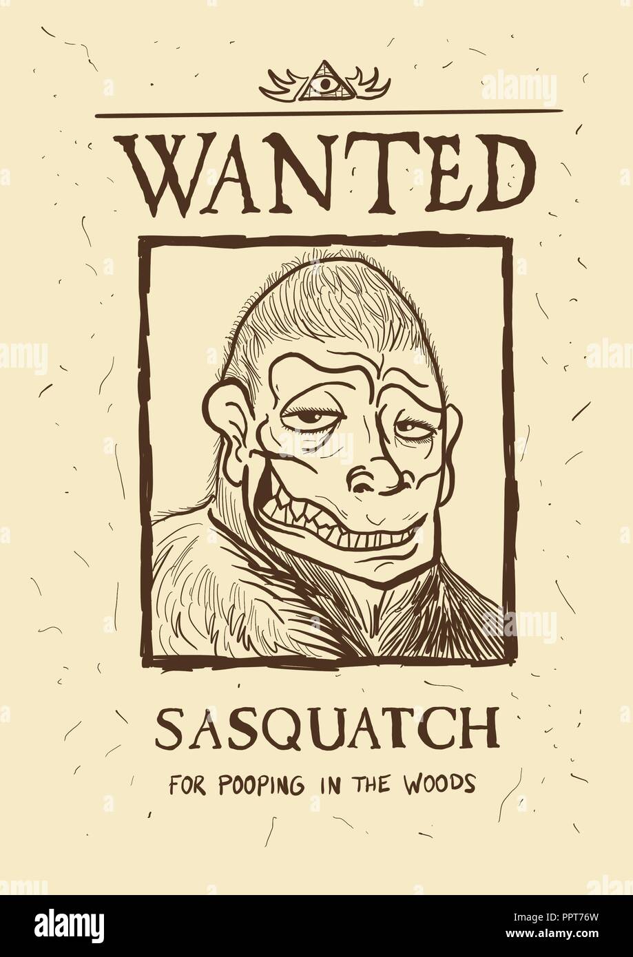 Bigfoot a voulu poster Banque D'Images