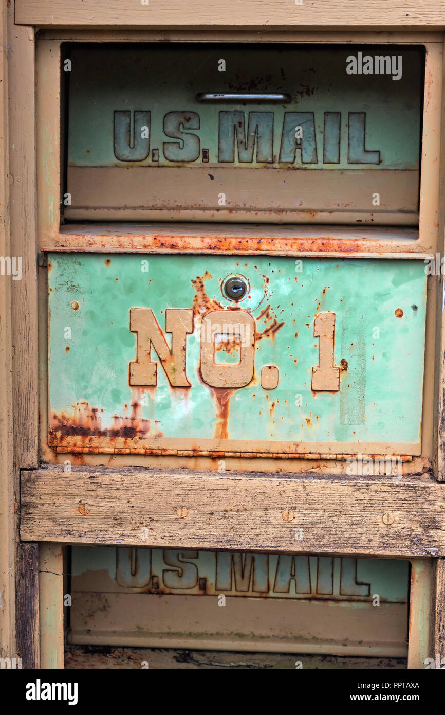 Old Post box, Ketchikan, Alaska, USA, Banque D'Images