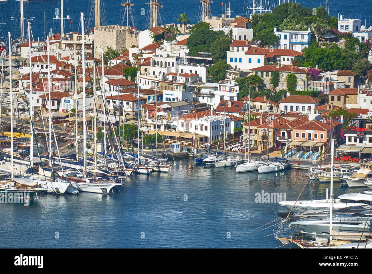 Vieille ville et du port de Marmaris, Turquie Banque D'Images