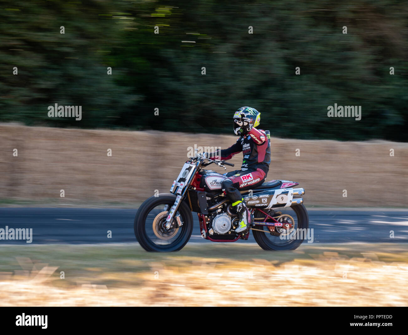 Indian Scout FTR750 à Goodwood Festival of Speed 2018. Banque D'Images