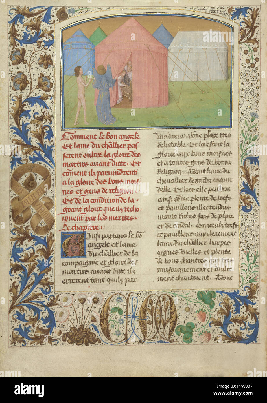 La gloire de bons moines et moniales ; Simon Marmion, flamand, Actif 1450 - 1489, Valenciennes, France ; 1475 Tempera, or les couleurs ; Banque D'Images