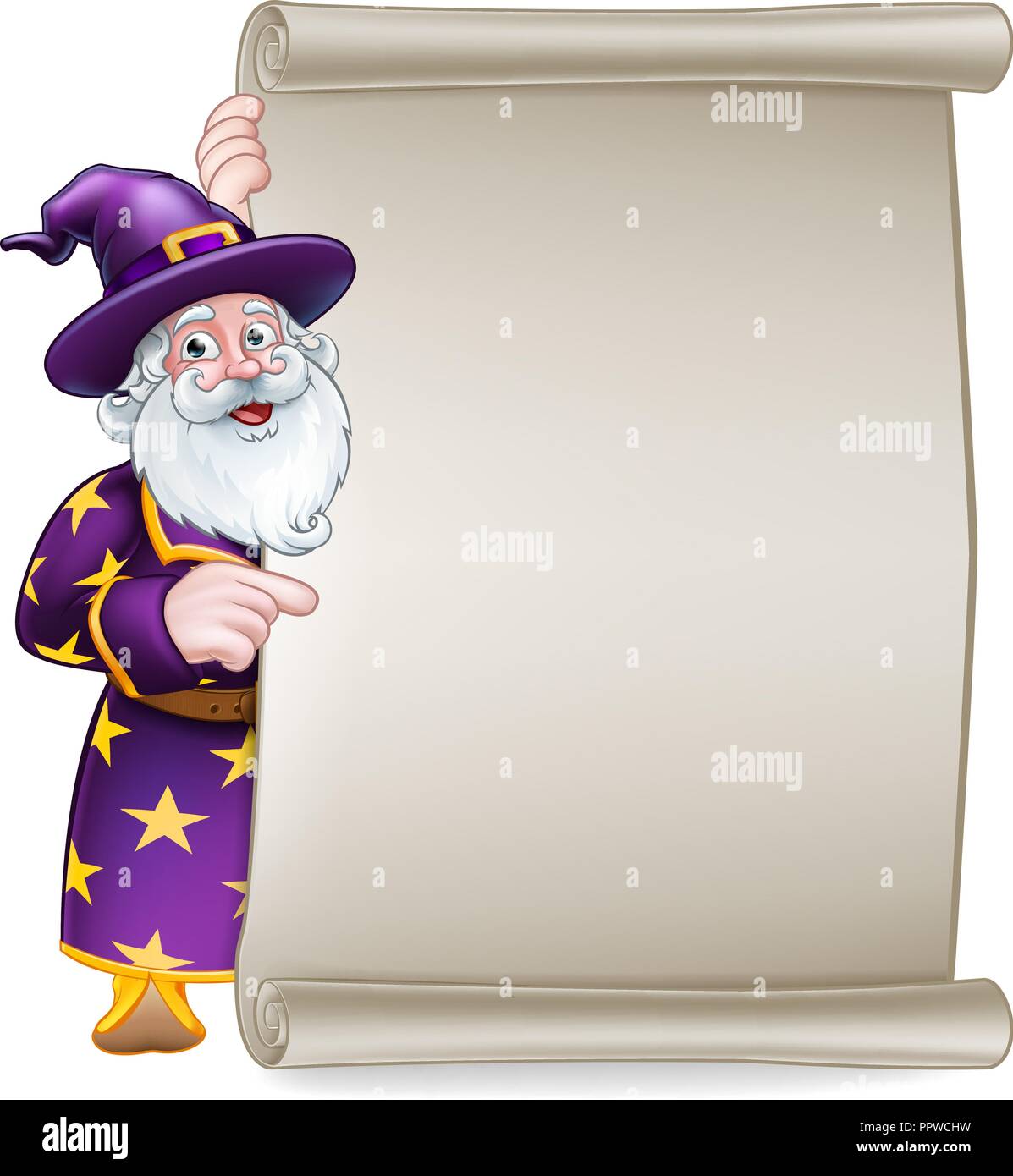 Caricature de l'assistant d'Enseigne de défilement Illustration de Vecteur