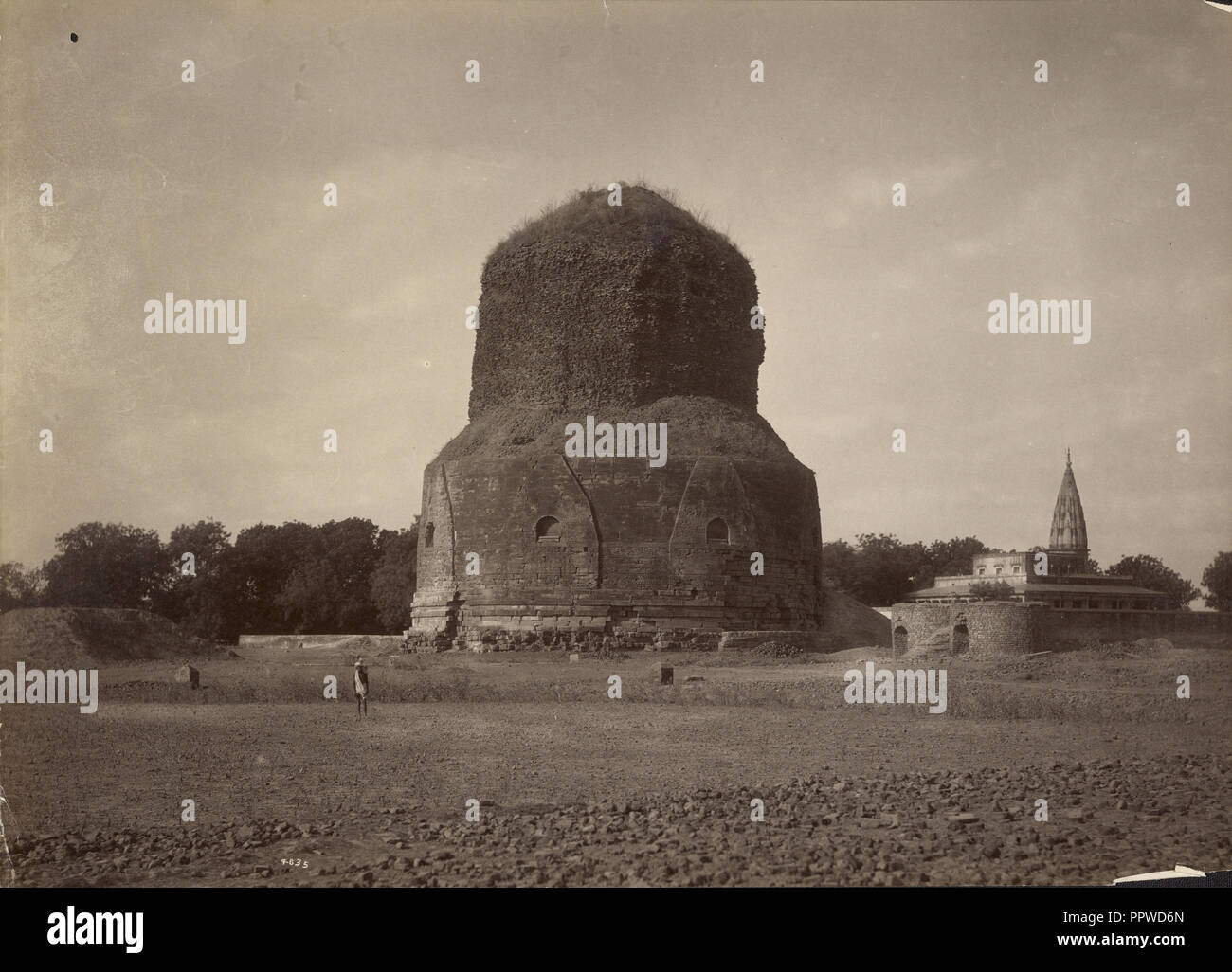 Temple bouddhiste espère avec Jaim ; Lala Deen Dayal, indienne, 1844 - 1905, 1888 ; à l'albumine argentique Banque D'Images