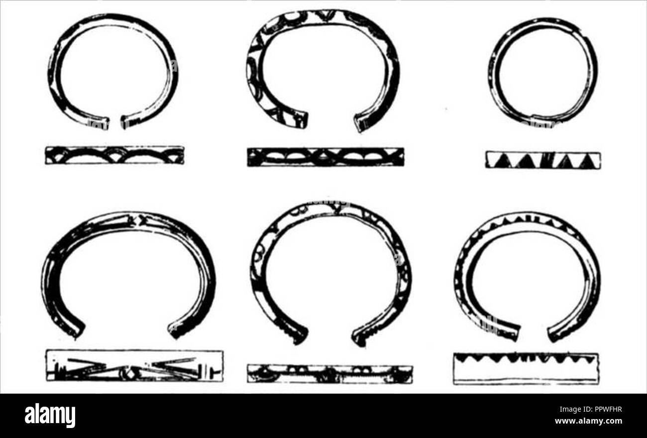 Bracelets de Spalnaca l'ancienne Dacie. Banque D'Images