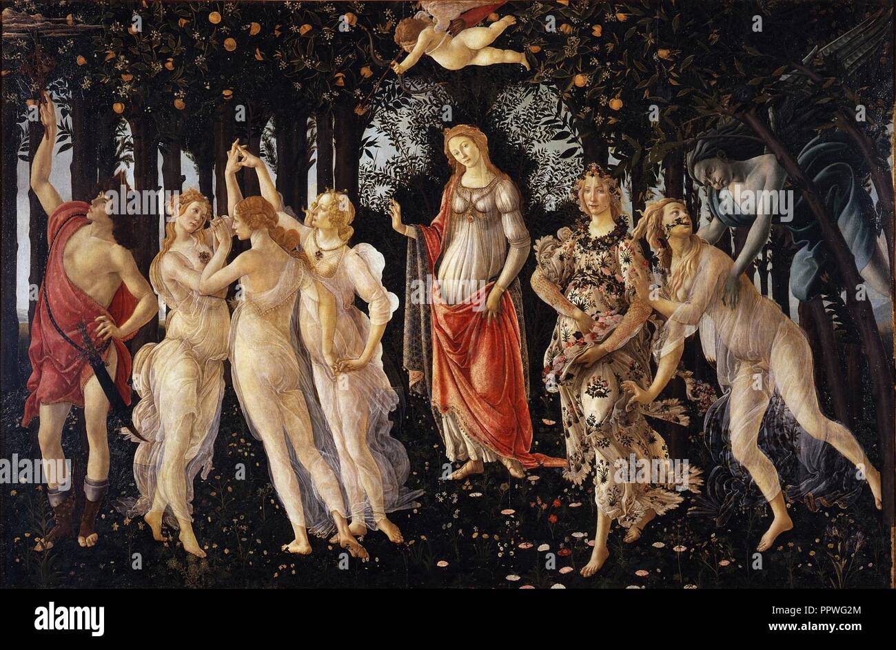 Le Botticelli primavera. Banque D'Images