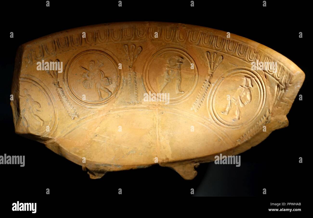 Pour la fabrication du moule bol céramique, Kraherwald Terre Sigillée, Stuttgart, 2ème-3ème siècle AD - Banque D'Images