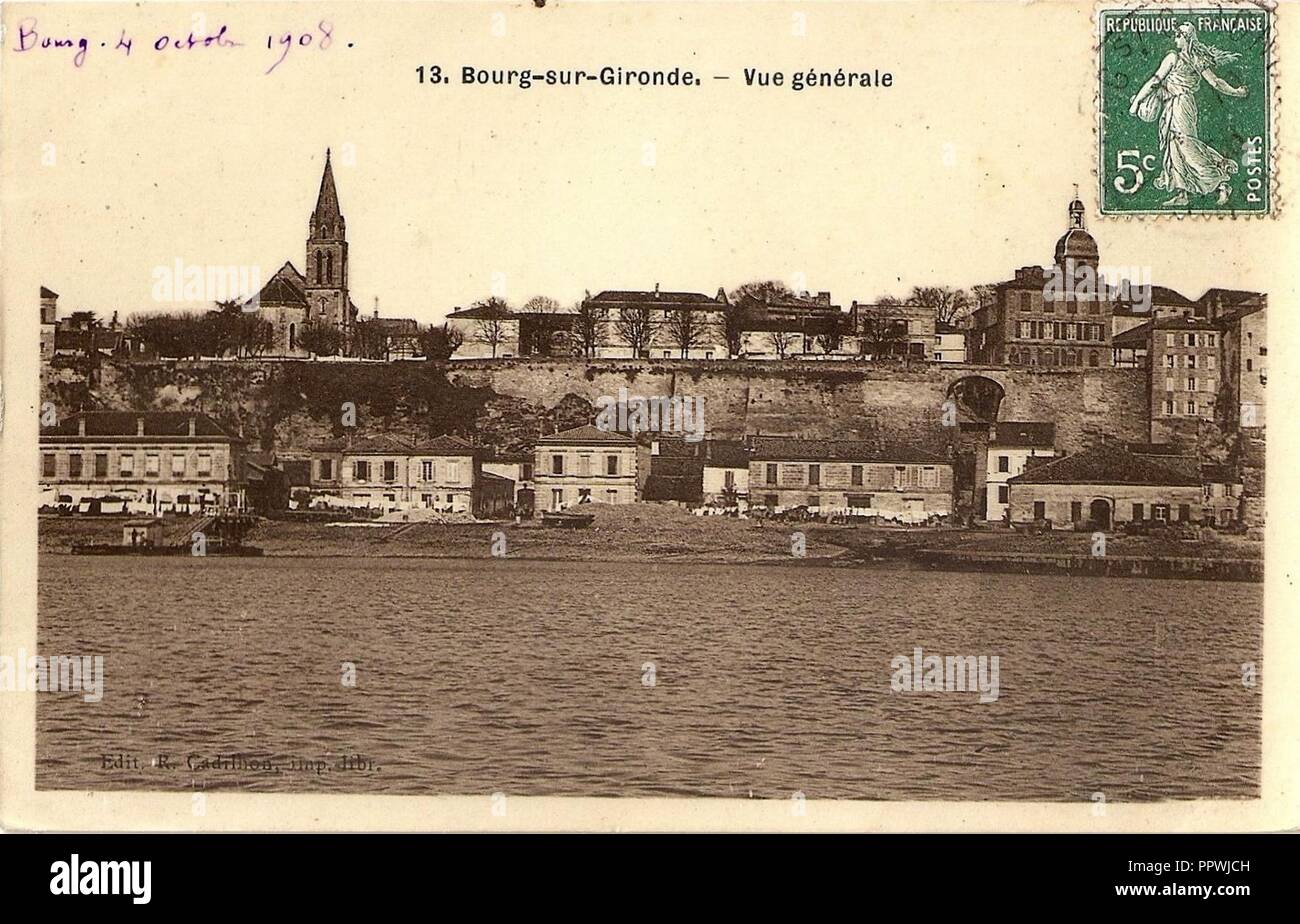 Bourg - vue générale 1. Banque D'Images