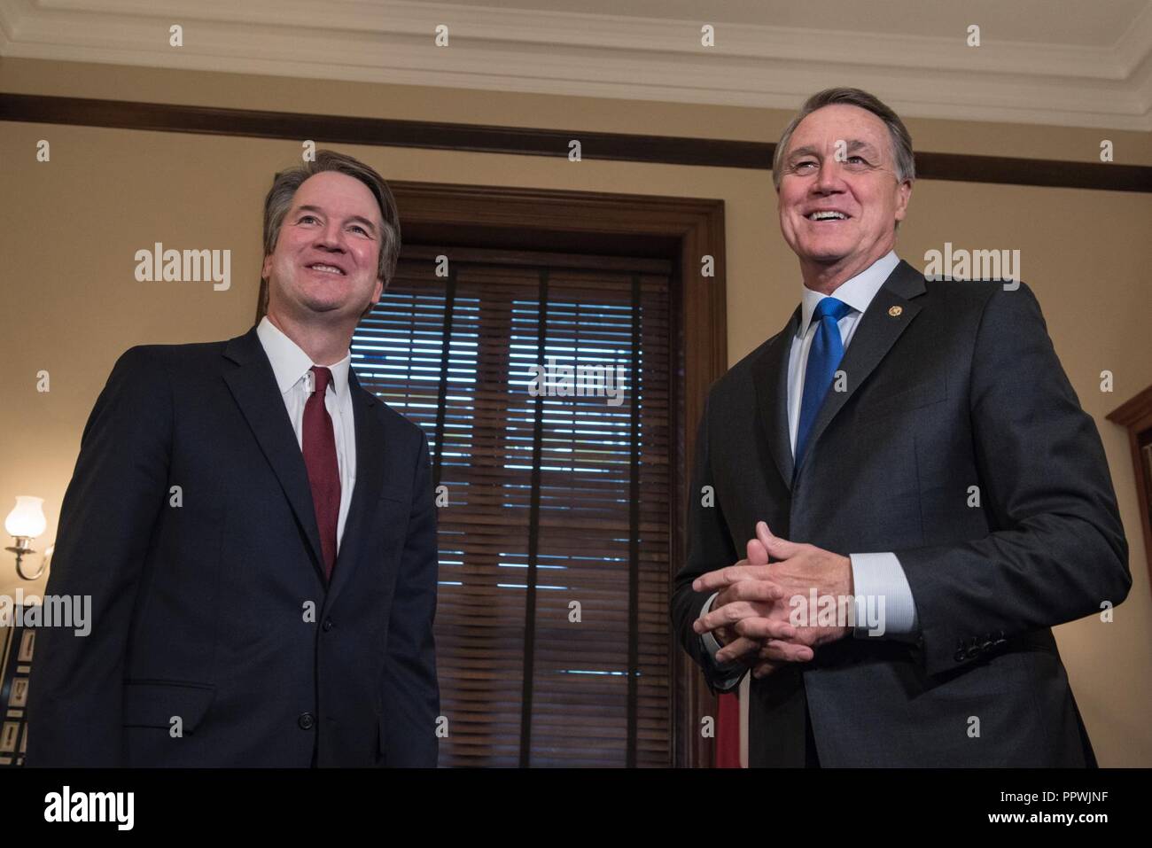 Brett Kavanaugh avec David perdue. Banque D'Images