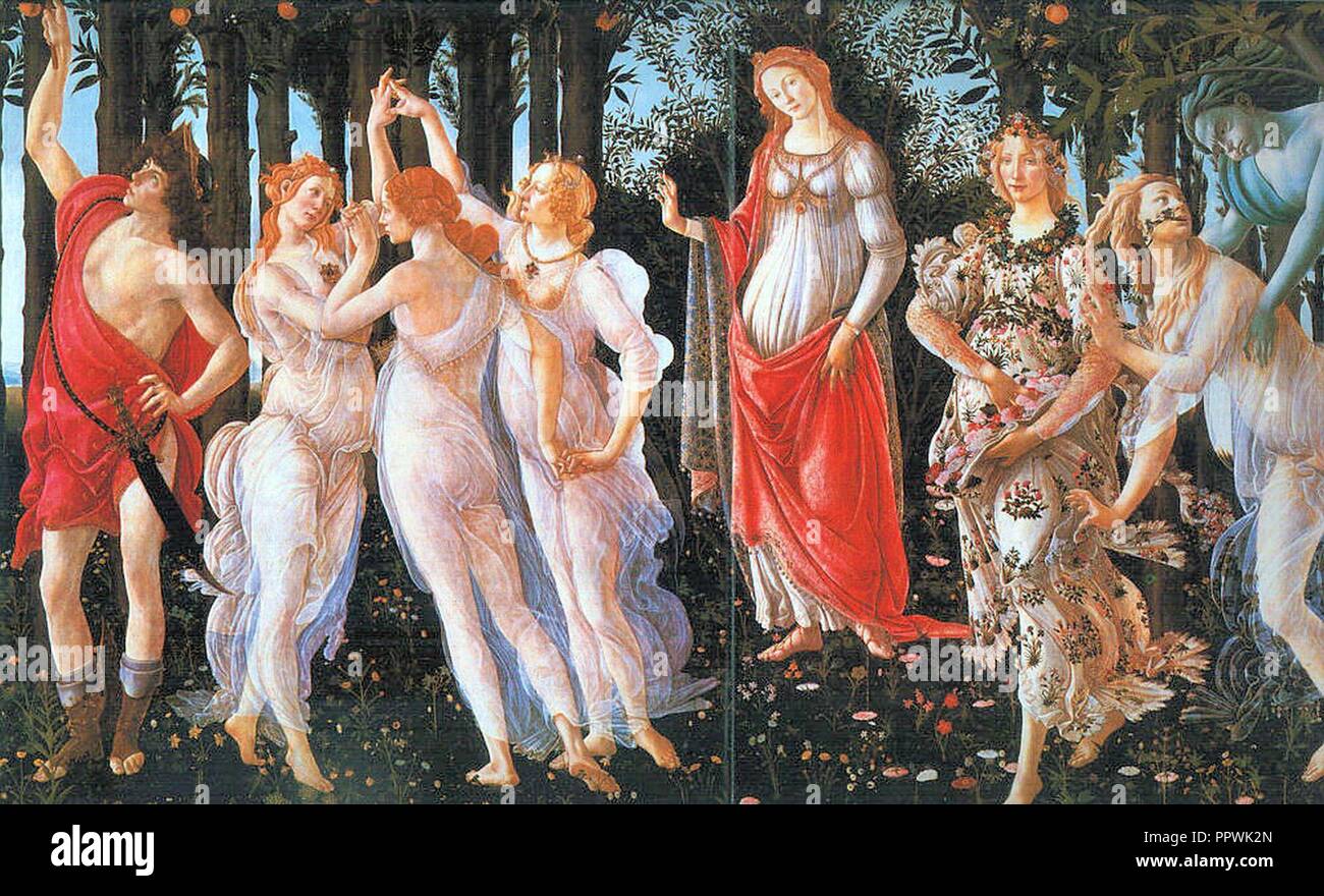 Botticelli Primavera. Banque D'Images