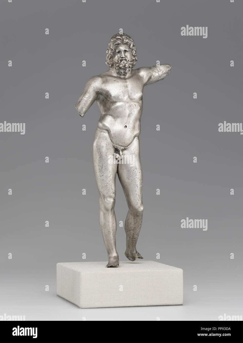 Statuette de Jupiter ; 1er siècle A.D ; argent ; 17,5 cm, 6 à 7,8. Banque D'Images