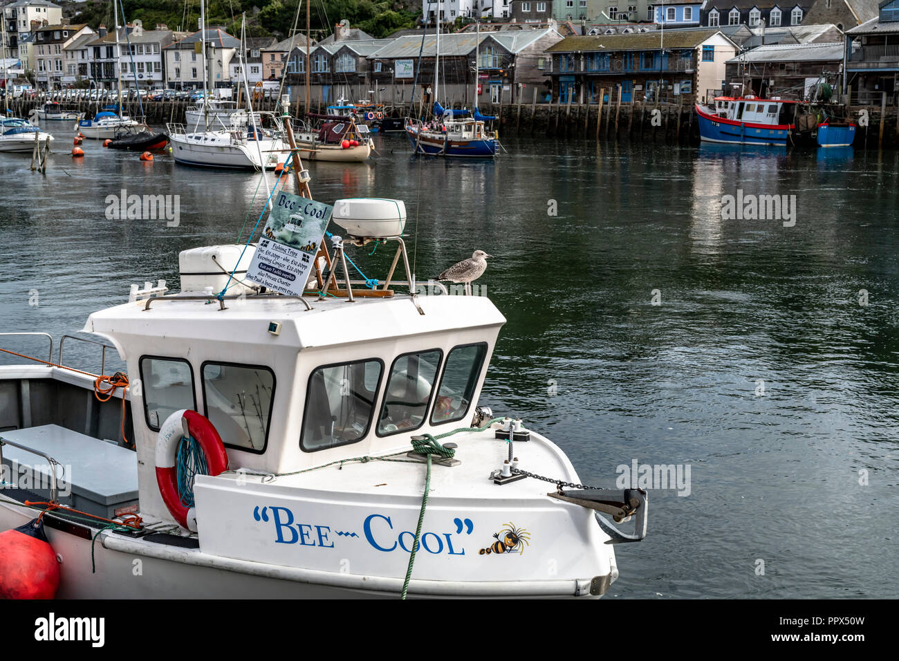 LOOE Looe Cornwall England UK un port de pêche très populaire une station de vacances pleine d'hôtels, attractions, et restaurants. Banque D'Images
