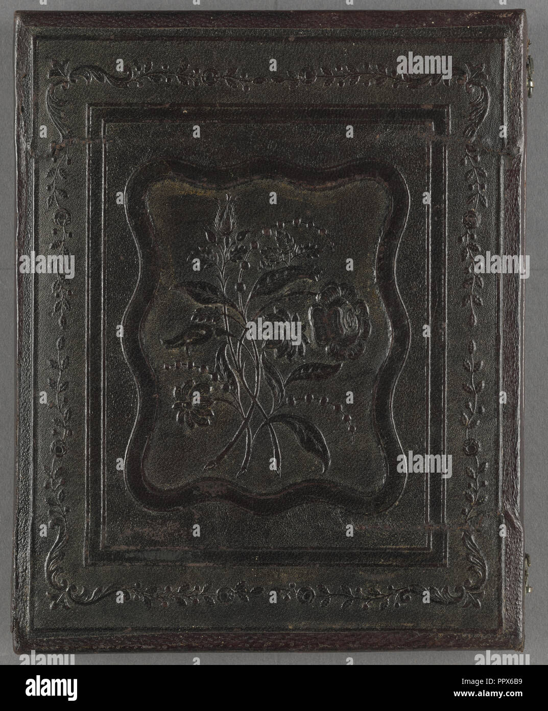 Maison Three-Story avec porche classique ; américain ; vers 1851 ; Daguerréotype Banque D'Images