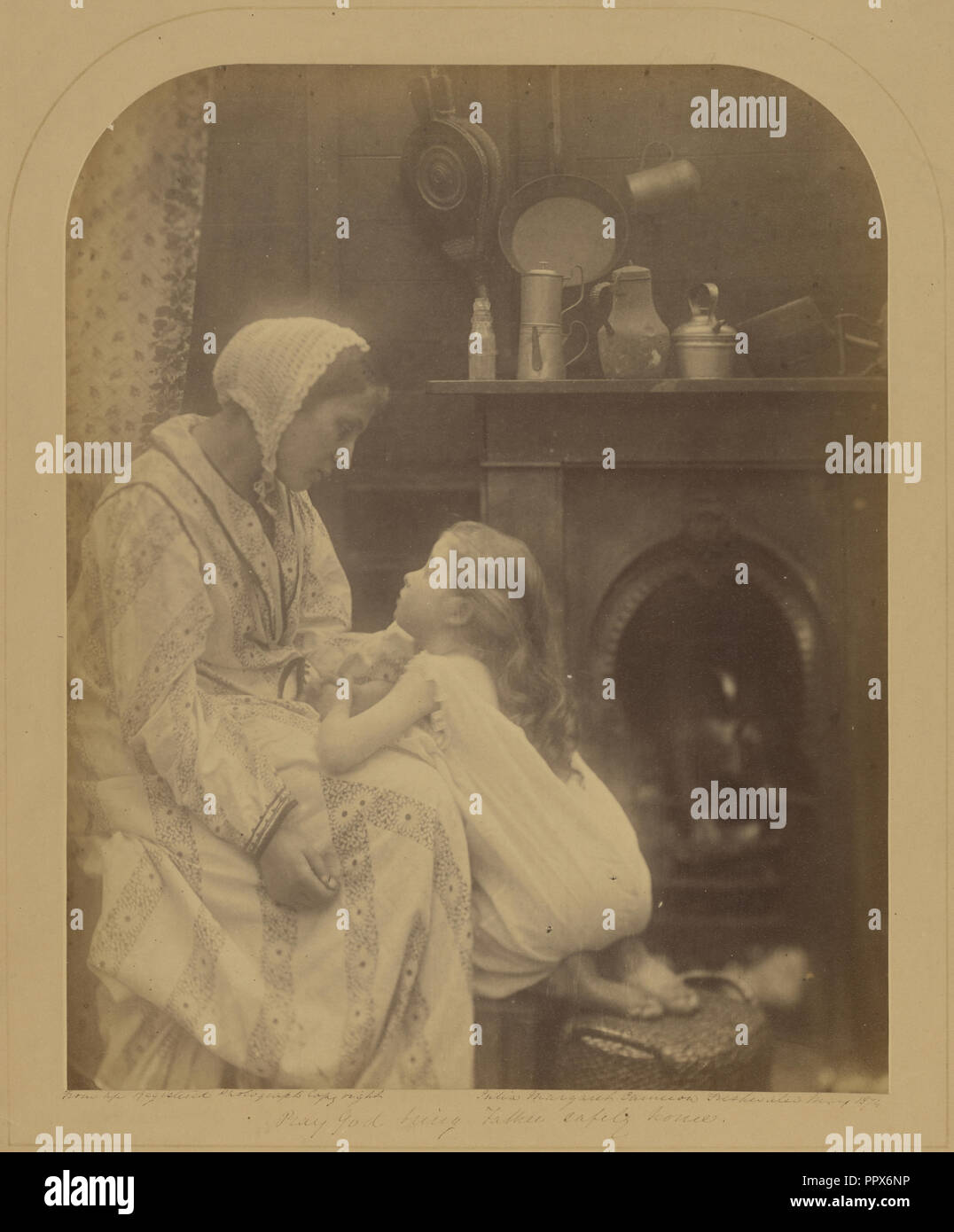 Priez Dieu le Père de retour à la maison, Julia Margaret Cameron, britannique, né en Inde, 1815 - 1879, l'eau douce, l'île de Wight, Angleterre Banque D'Images