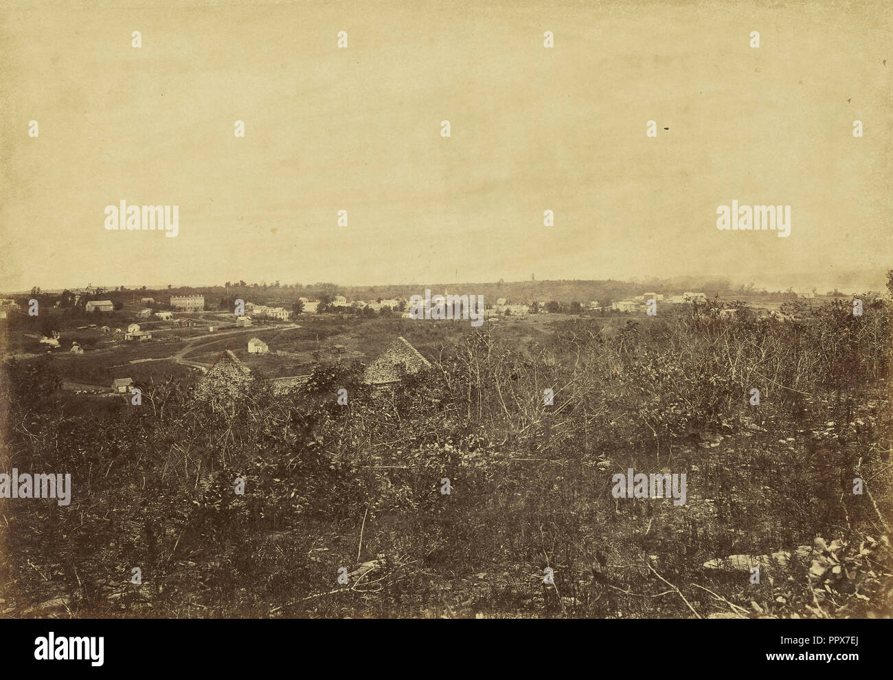 Lecompton, Kansas ; Alexander Gardner, Américain, né en Écosse, 1821 - 1882, 1867 ; à l'albumine argentique Banque D'Images