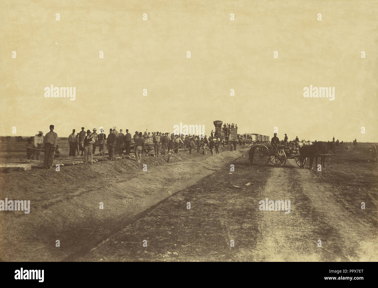 Le cours de l'Ouest tient son Empire Way, Alexander Gardner, Américain, né en Écosse, 1821 - 1882, 19 octobre, 1867 ; Albumen Banque D'Images