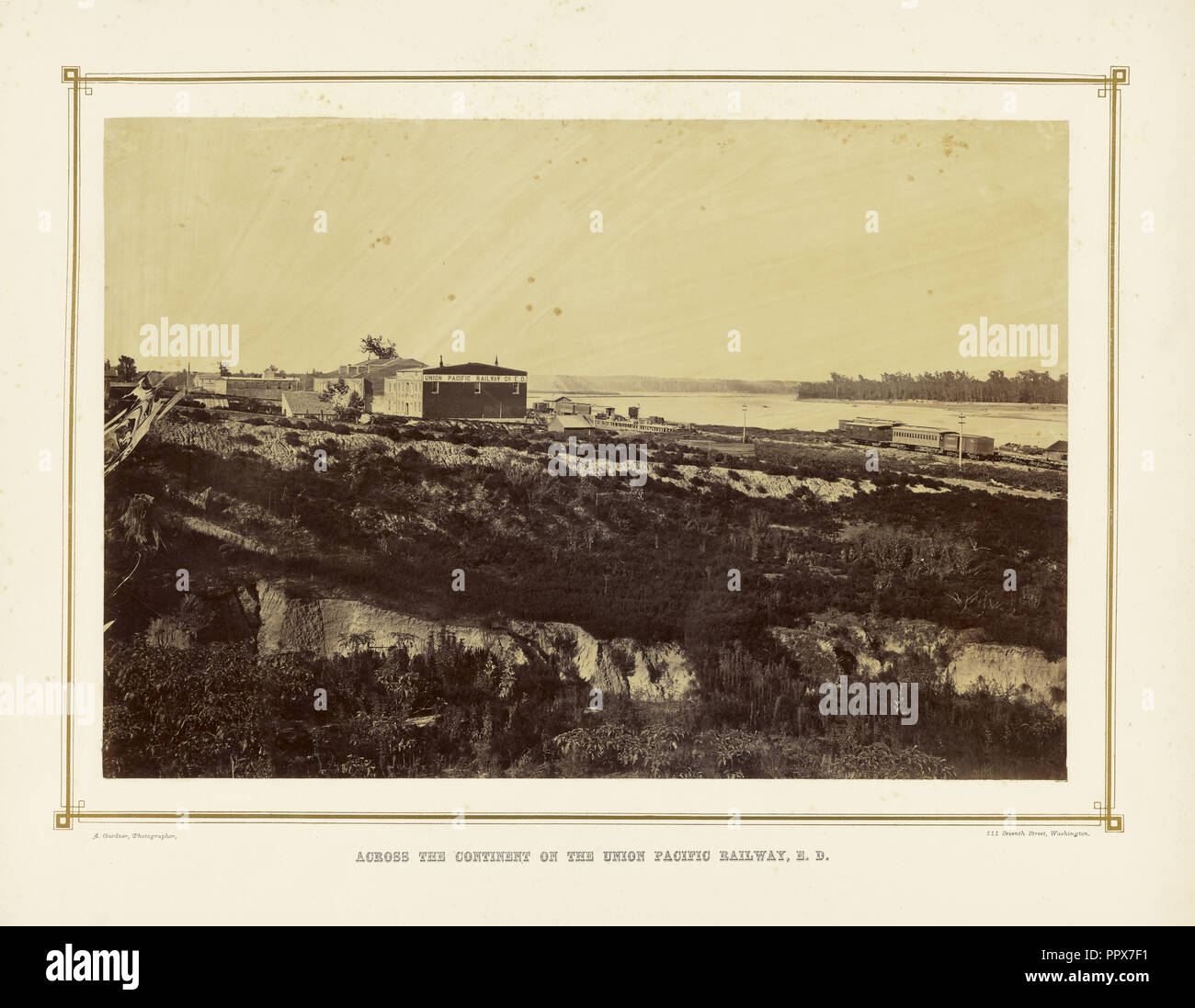 Depot, Wyandotte, Michigan ; Alexander Gardner, Américain, né en Écosse, 1821 - 1882, 1867 ; à l'albumine argentique Banque D'Images