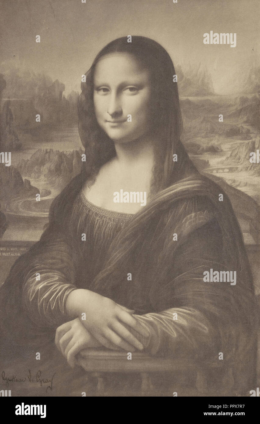 Le dessin de millet de la Joconde ; Gustave Le Gray, Français, 1820 - 1884, Paris, France ; 1849 ; à l'albumine argentique Banque D'Images