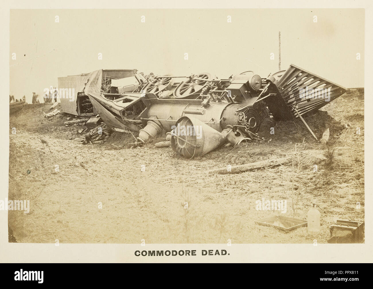Le Commodore morts ; A.J. Russell, américain, 1830 - 1902, avril 1864, à l'albumine argentique Banque D'Images