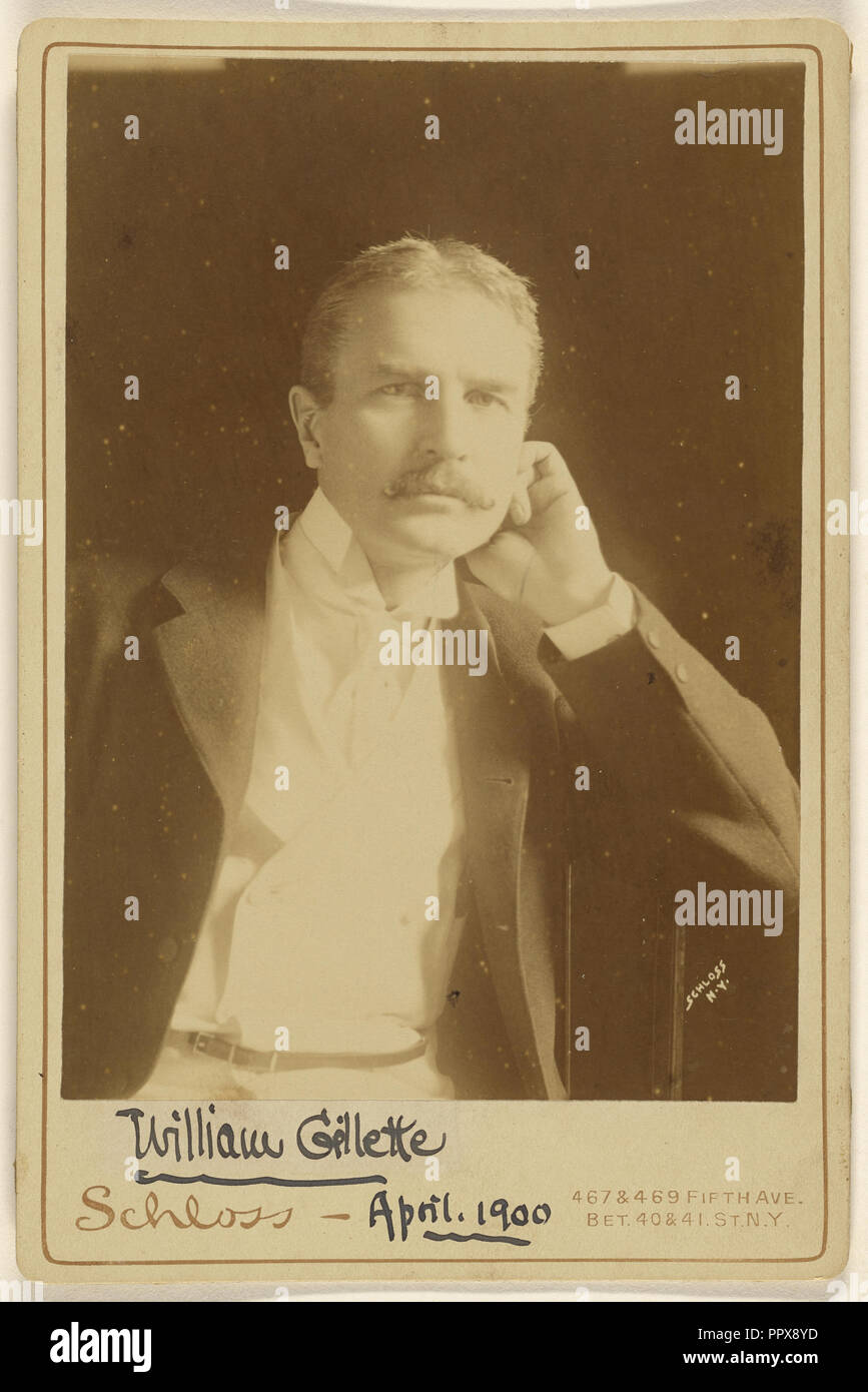 William Gillette, Schloss, États-Unis, actif à New York, New York 1880 - 1890, avril 1900, à l'albumine argentique Banque D'Images