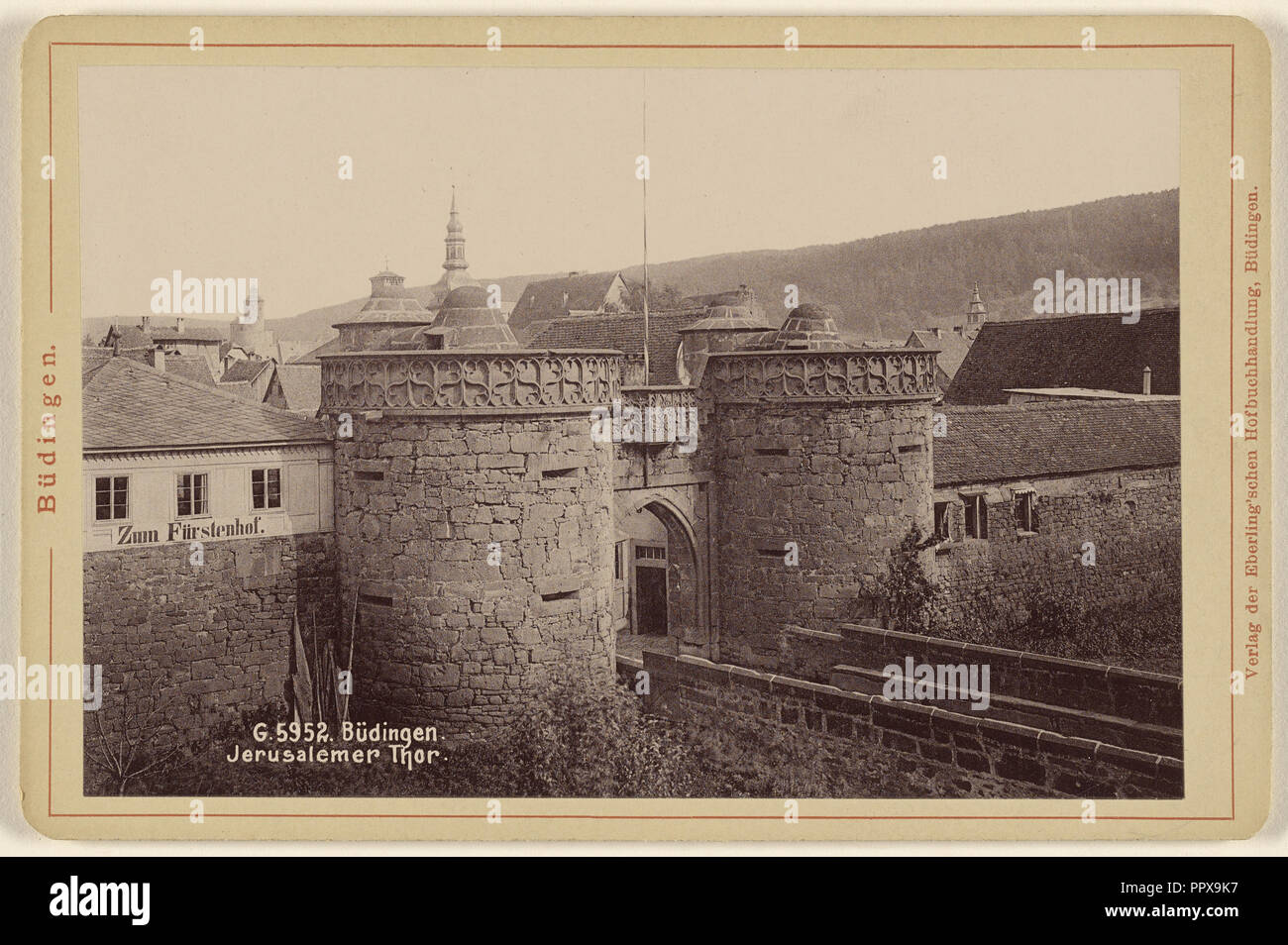 Budingen. Jerusalmer Thor ; Eberling'schen ; 1890 ; Phototypie Banque D'Images