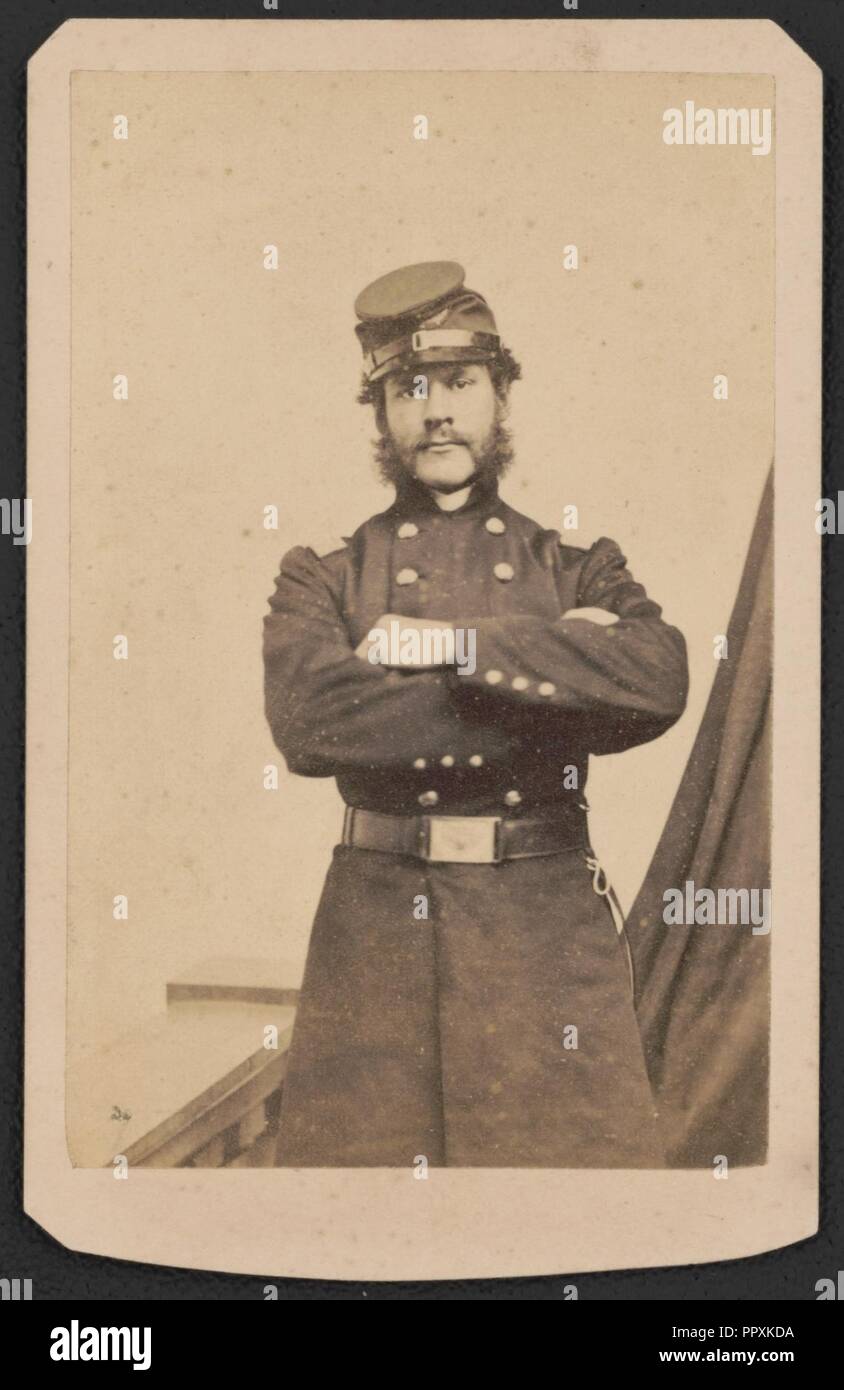 Le Brigadier général Thomas Stevenson, de Greely 24e Régiment d'infanterie du Massachusetts et de l'état-major général des volontaires américains Infantry Regiment en uniforme) - photographié par Black Banque D'Images